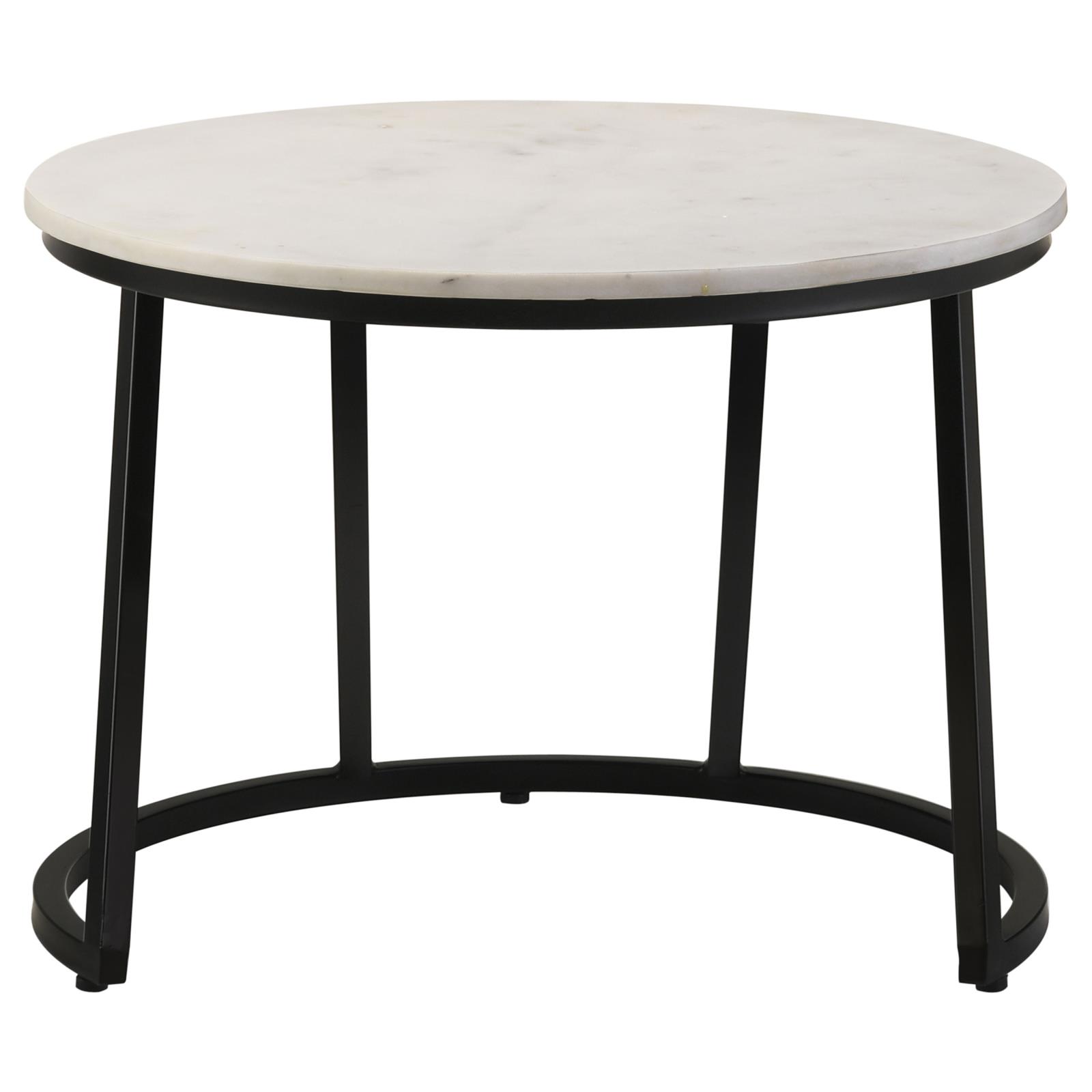 Miguel Round Accent Table with Marble Top