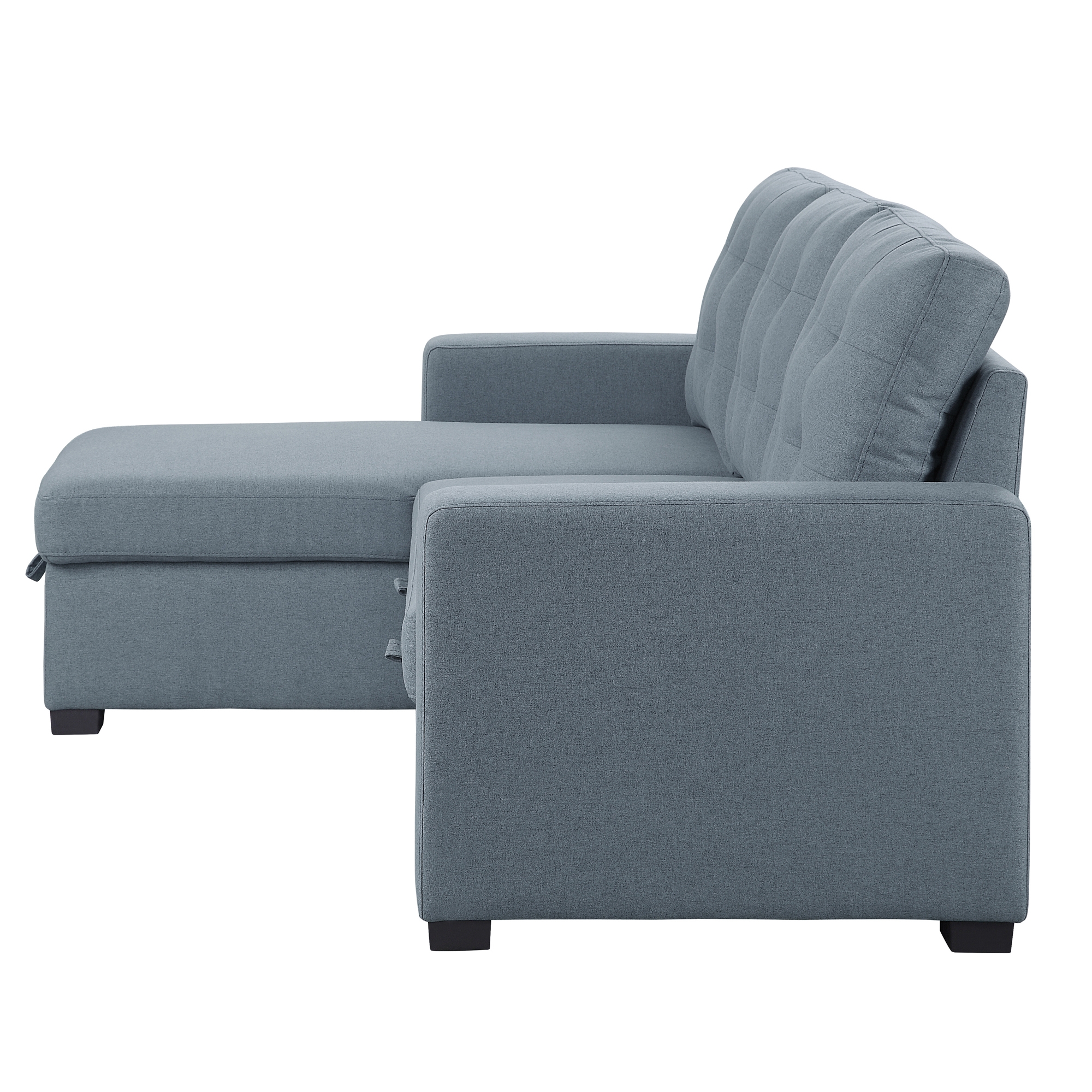 Cornish Fabric Reversible Sectional with Pull-out Bed and Hidden Storage