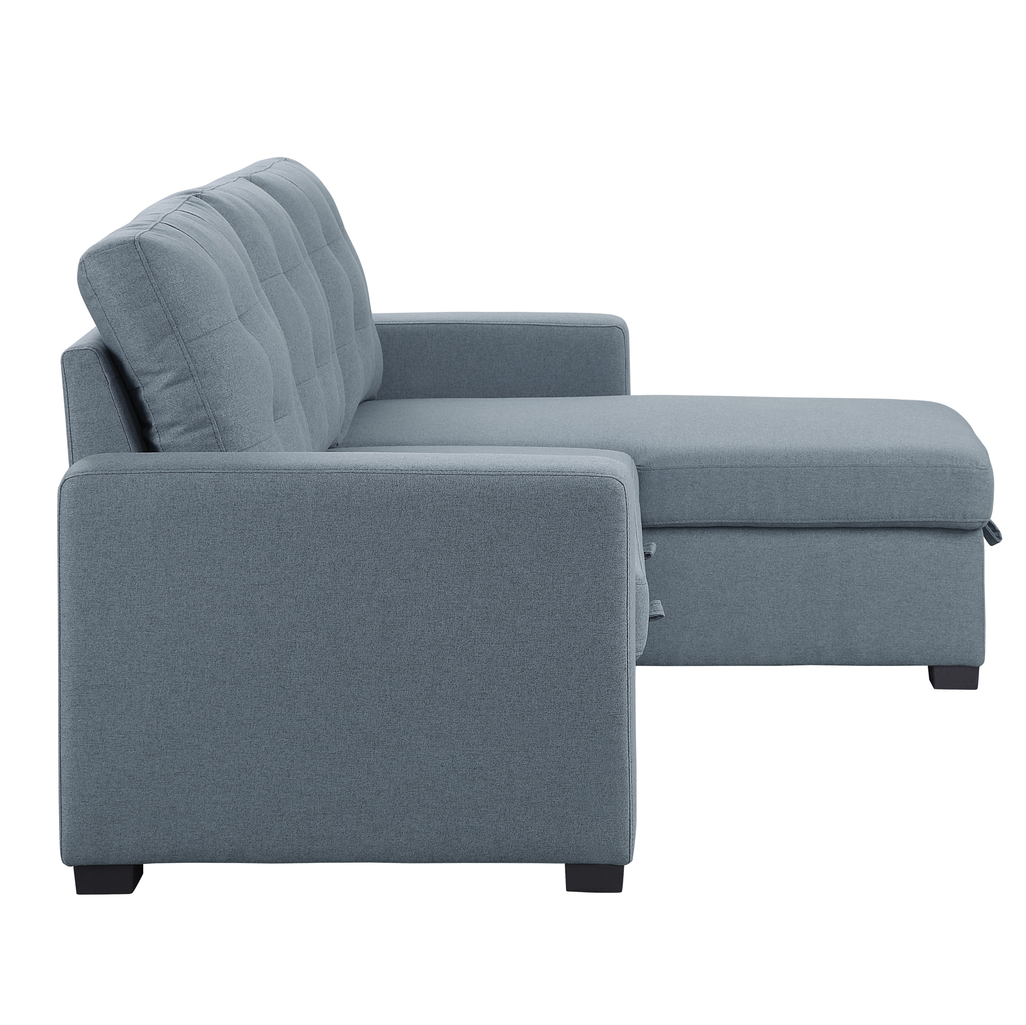 Cornish Fabric Reversible Sectional with Pull-out Bed and Hidden Storage