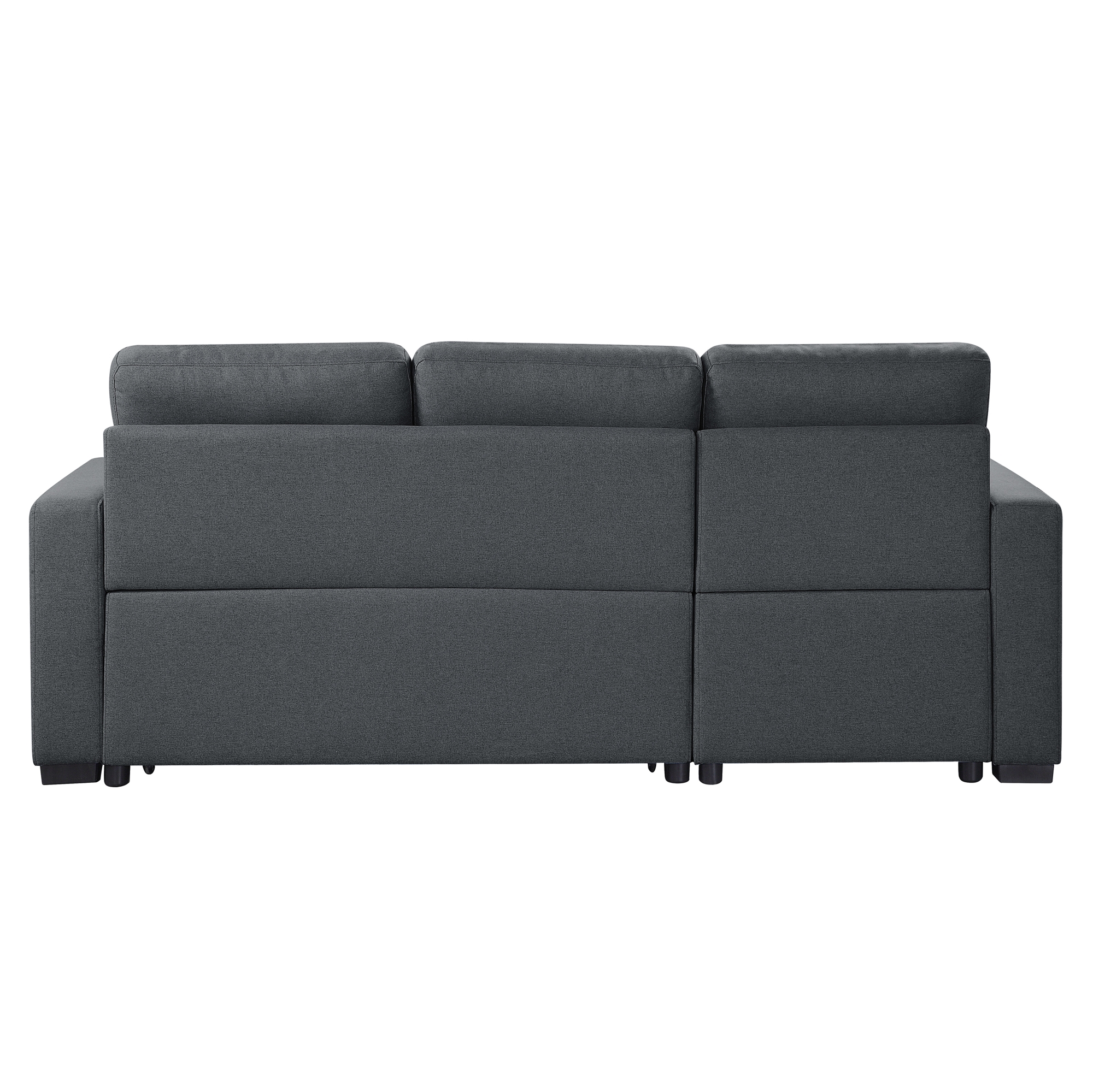 Cornish Fabric Reversible Sectional with Pull-out Bed and Hidden Storage