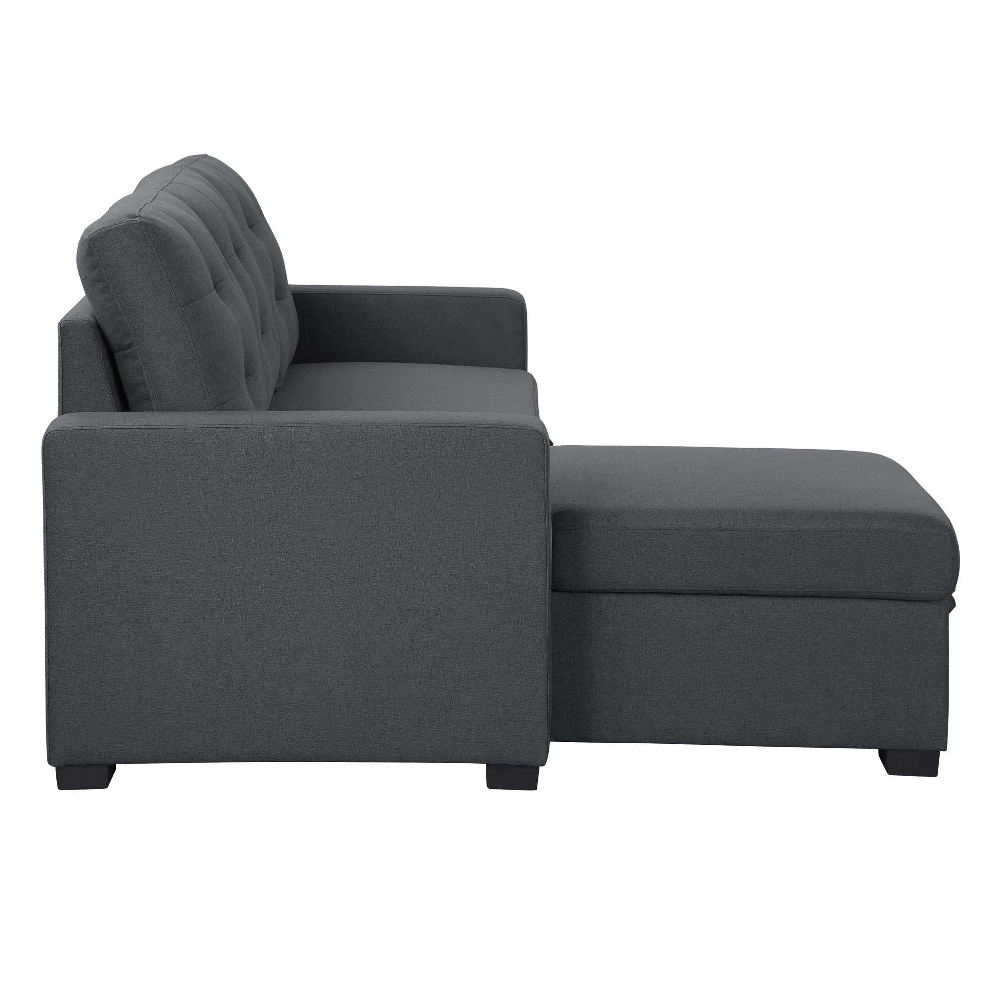Cornish Fabric Reversible Sectional with Pull-out Bed and Hidden Storage