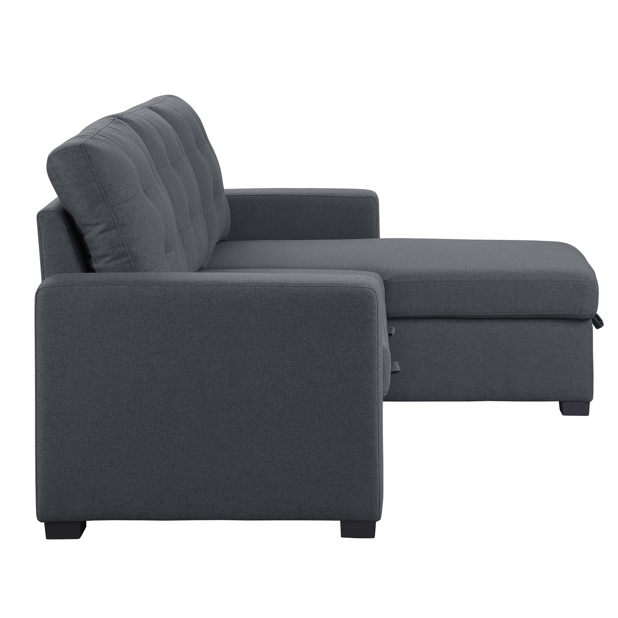 Cornish Fabric Reversible Sectional with Pull-out Bed and Hidden Storage