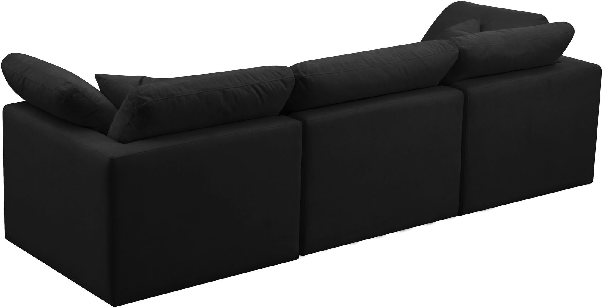 Plush 105" Velvet Standard Comfort Modular Sofa