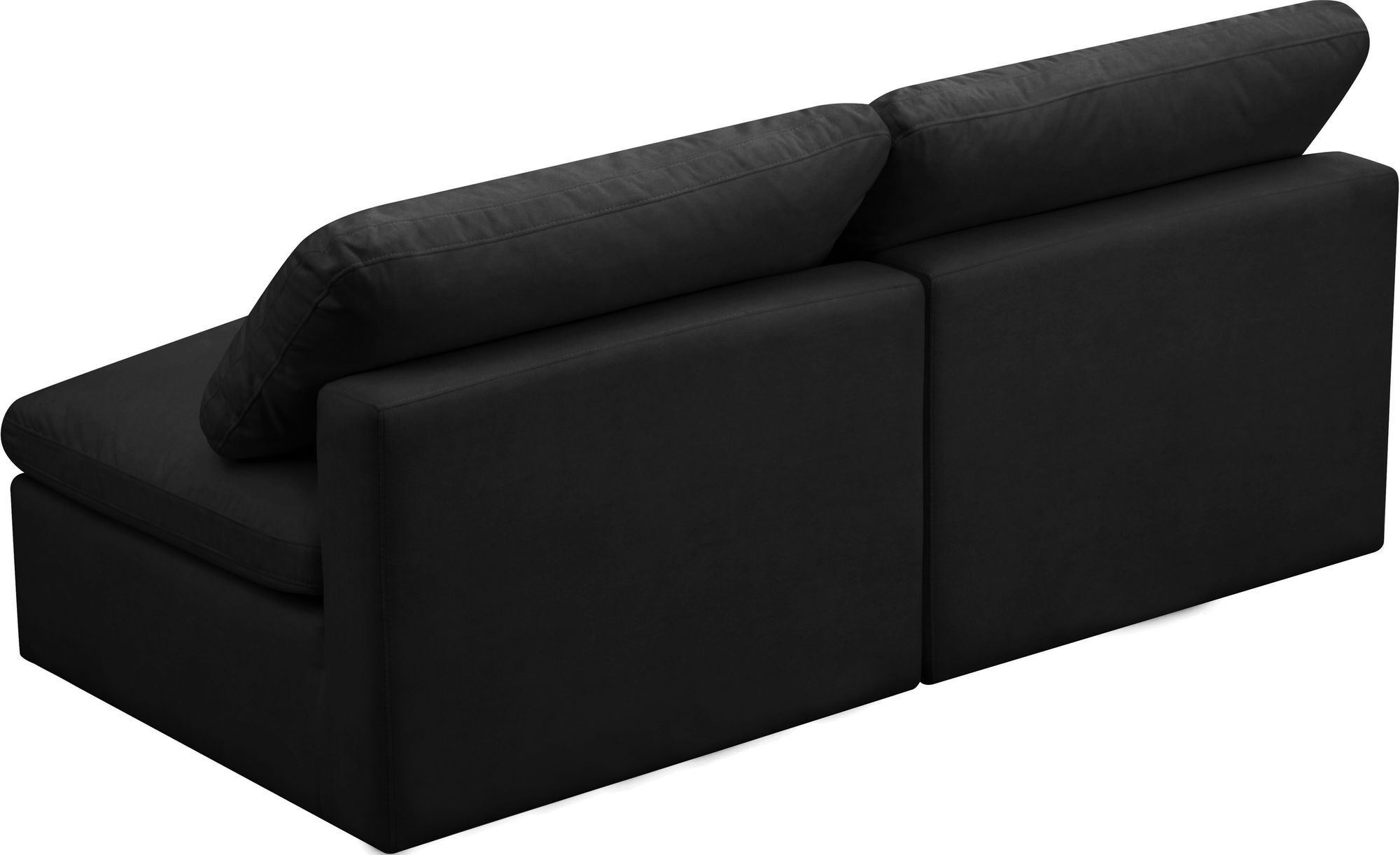Plush 70" Velvet Standard Comfort Modular Armless Sofa