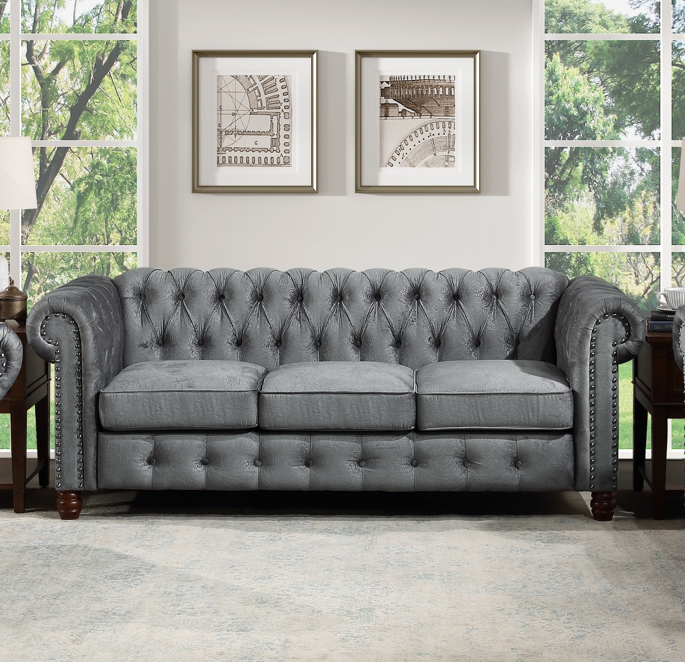 Welwyn Velvet Living Room Set