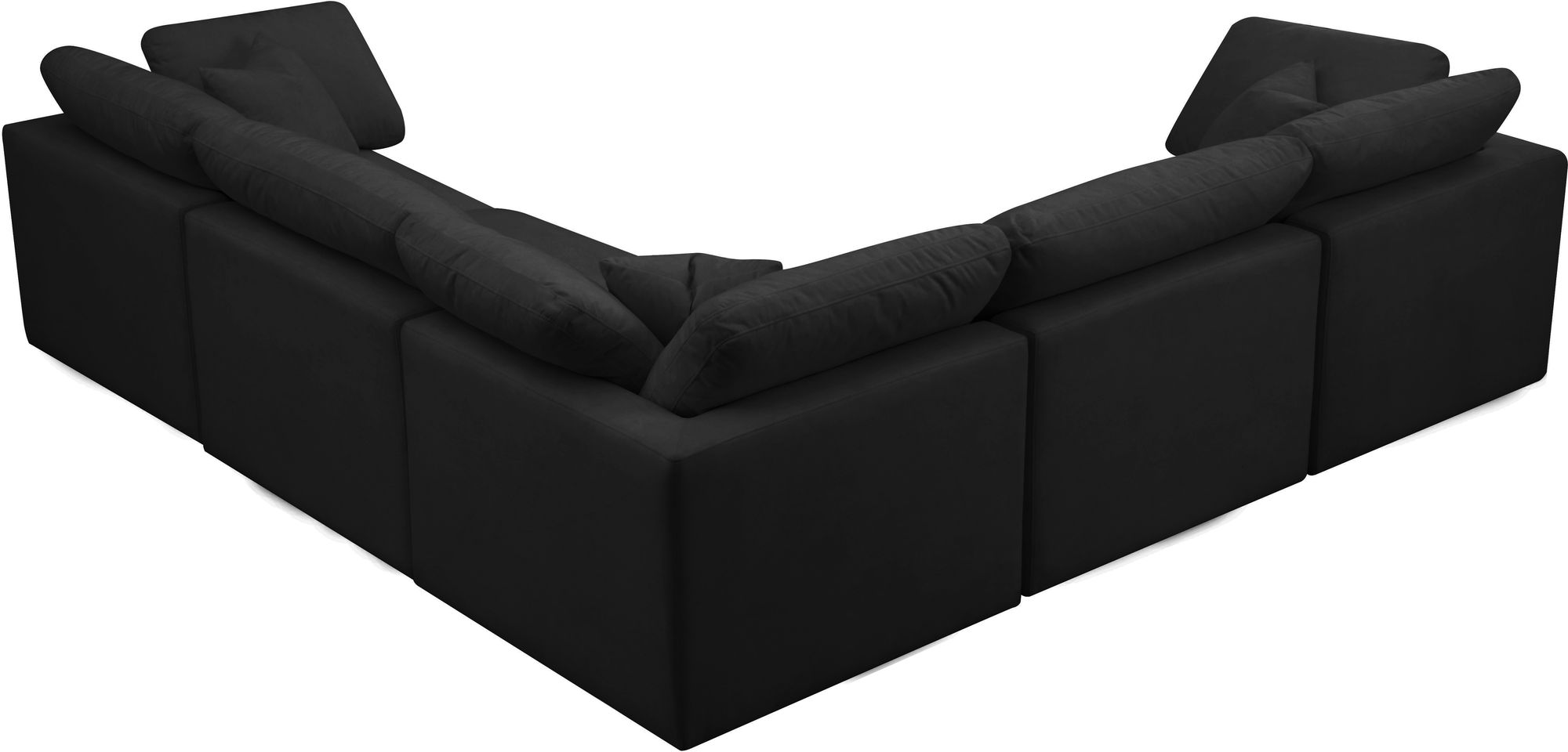 Plush 105" 5-Piece Velvet Standard Comfort Modular Sectional
