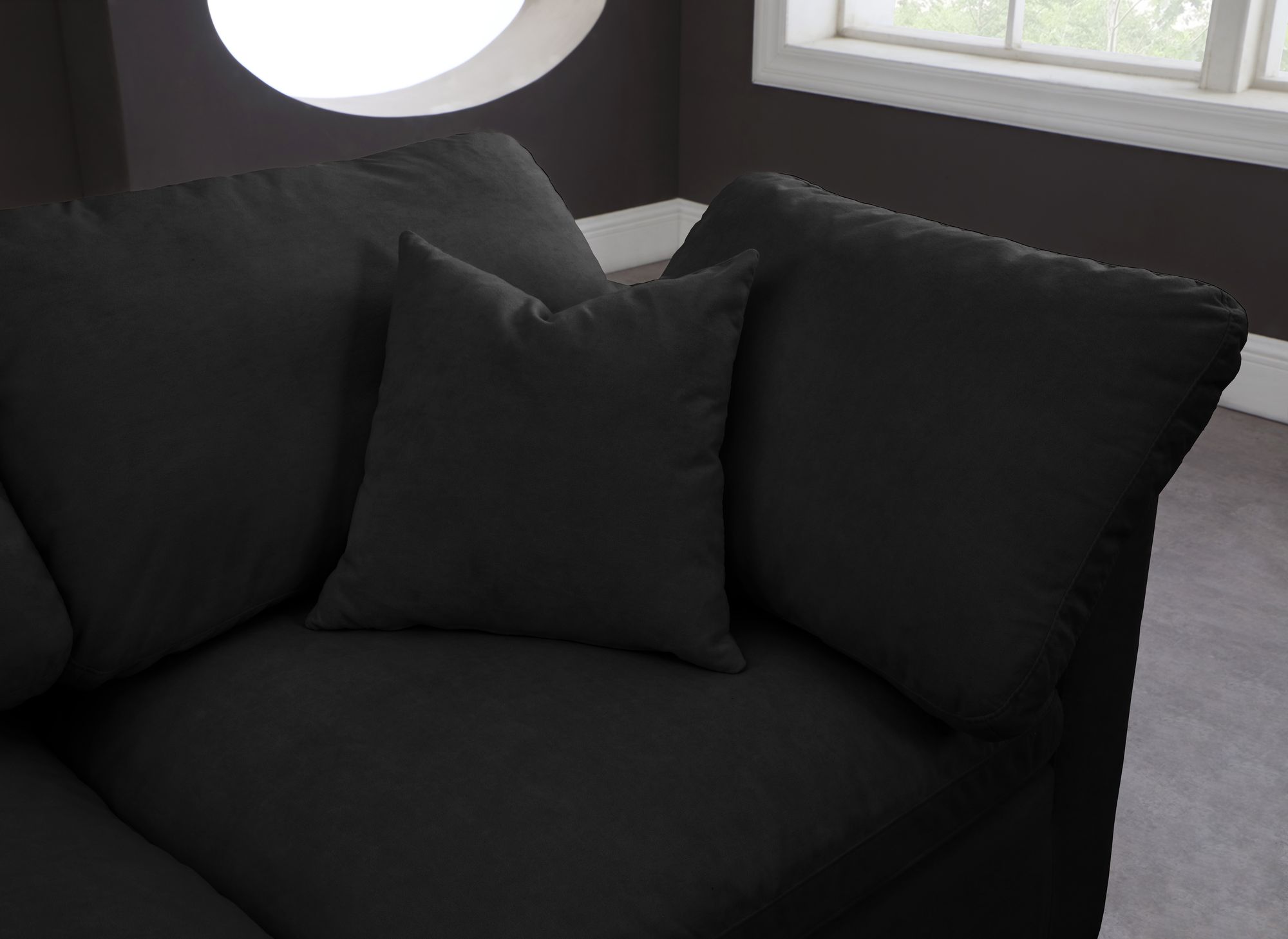 Plush 105" 5-Piece Velvet Standard Comfort Modular Sectional