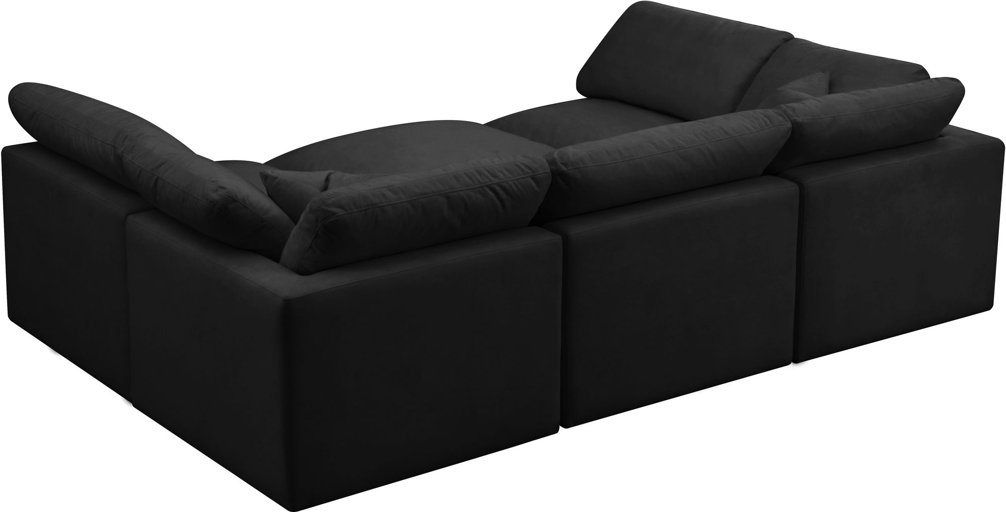 Plush 105" 6-Piece Velvet Standard Comfort Modular Sectional