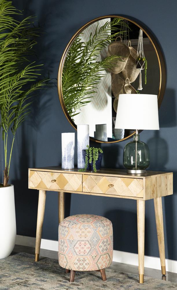 Alyssum Rectangular 2 Drawer Wood Console Table
