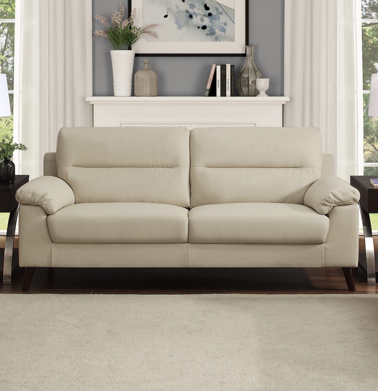Hattie Leatherette Sofa