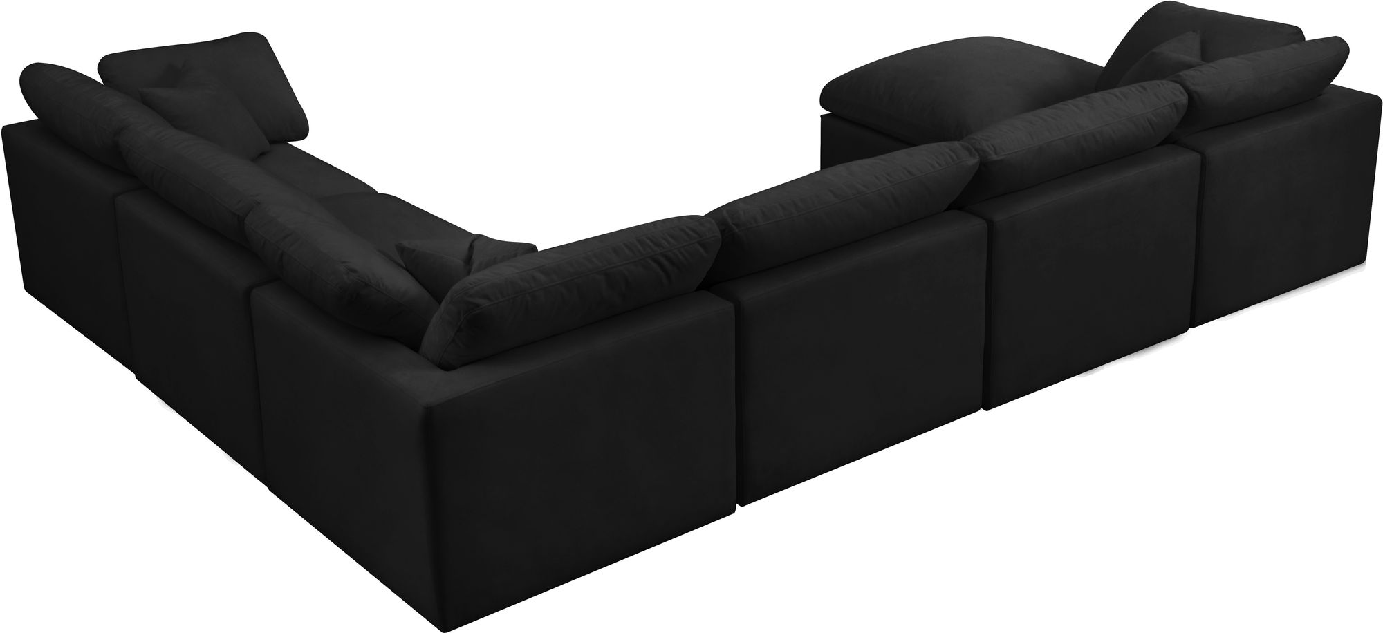 Plush 140" 7-Piece Velvet Standard Comfort Modular Sectional