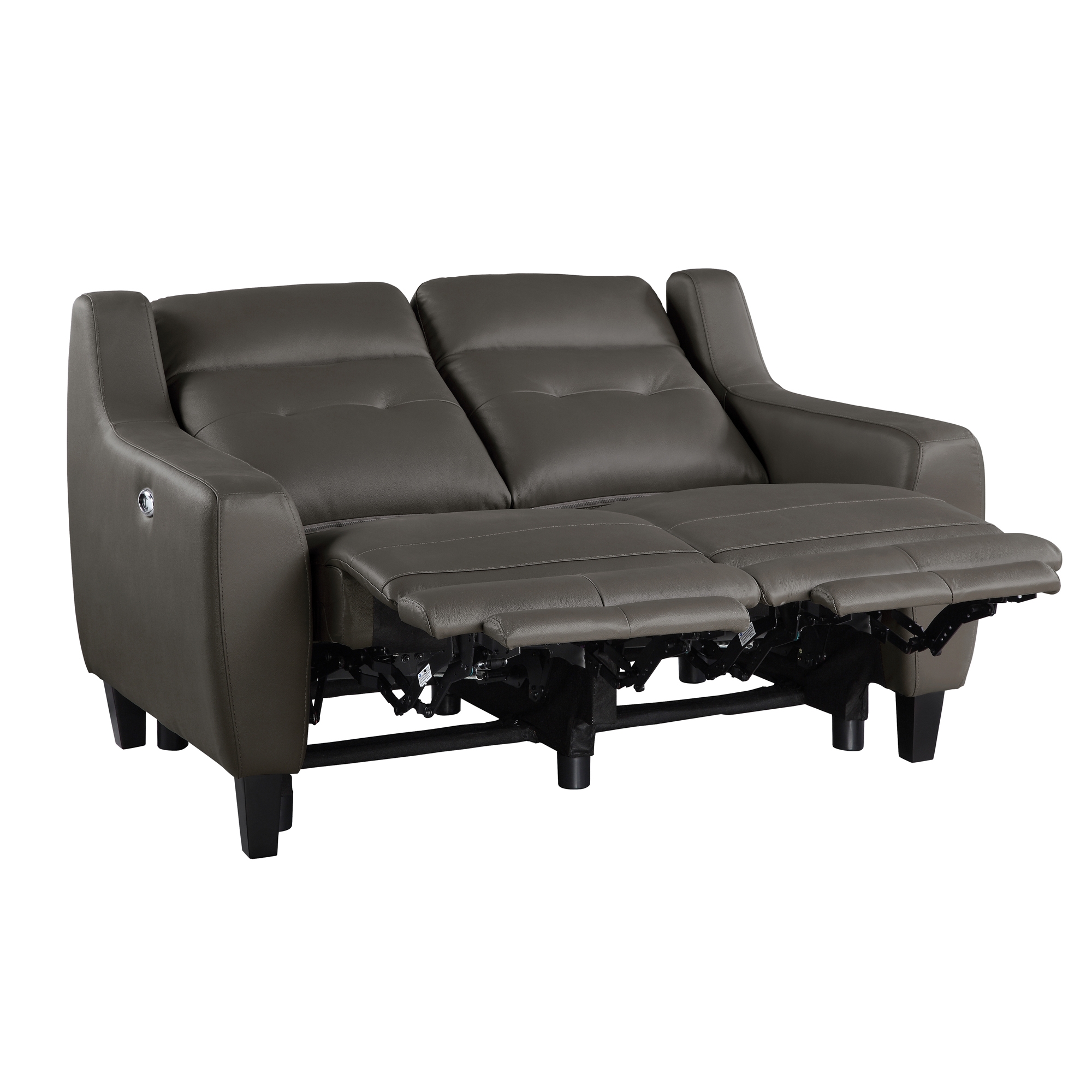 Conrad Leather/Leatherette Power Double Reclining Loveseat