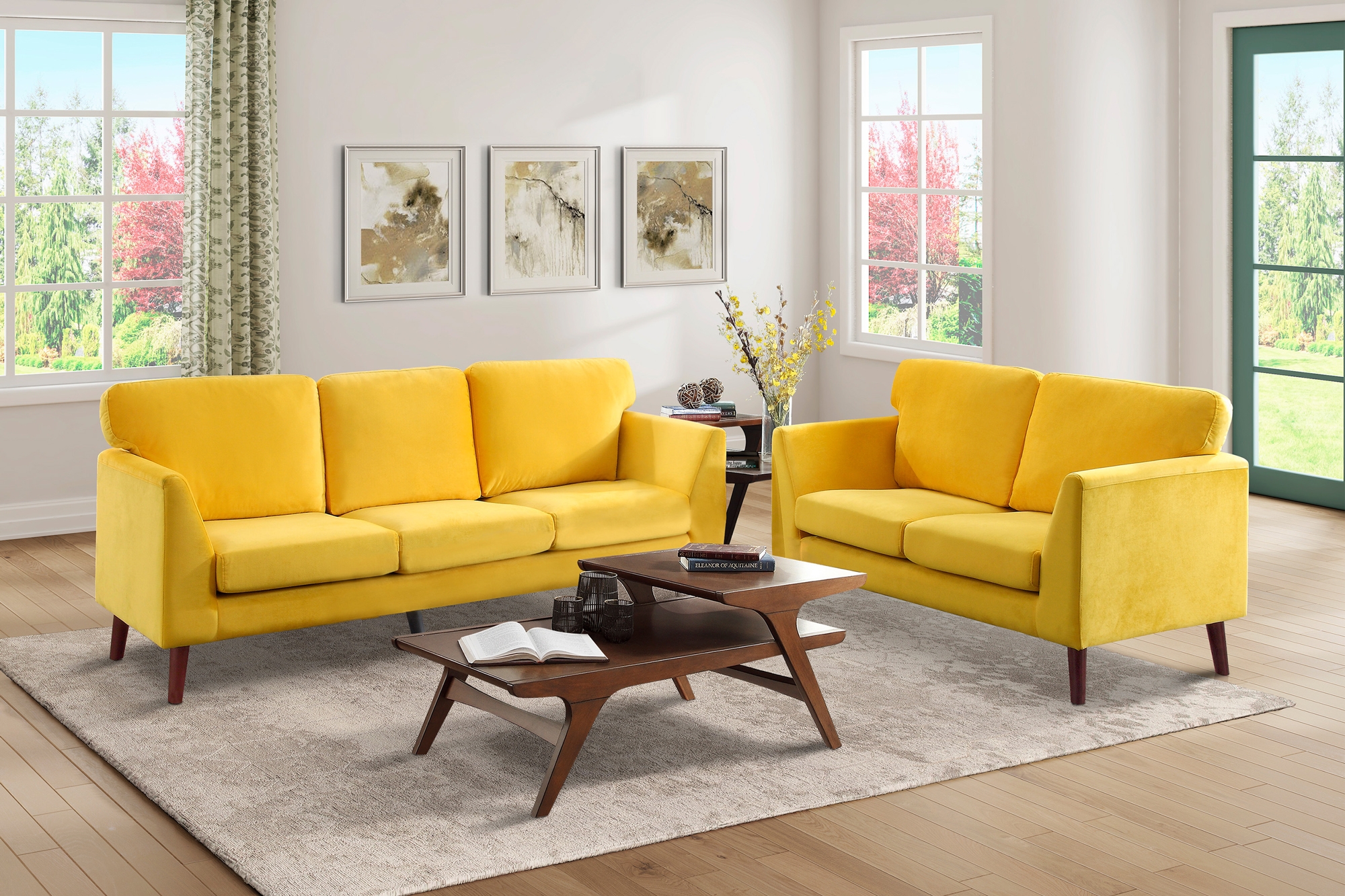 Tolley Velvet Living Room Set