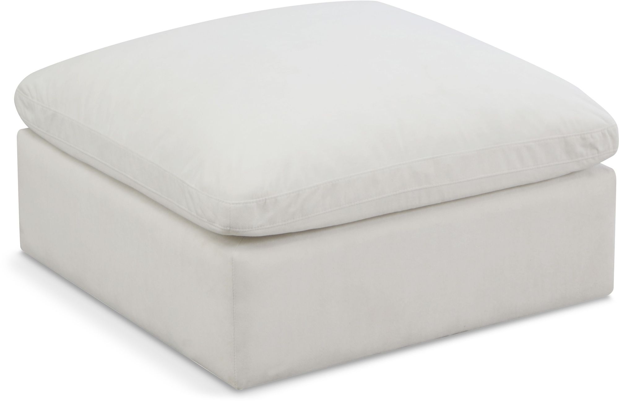 Plush Velvet Standard Comfort Modular Ottoman