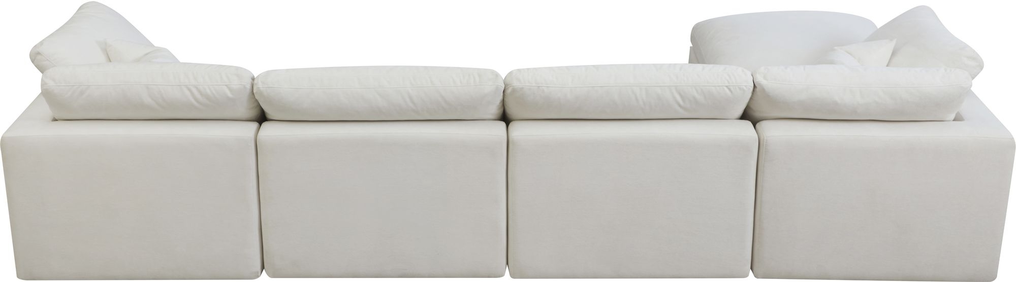 Plush 140" 5-Piece Velvet Standard Comfort Modular Sectional