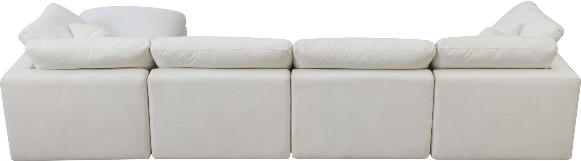 Plush 140" 5-Piece Velvet Standard Comfort Modular Sectional
