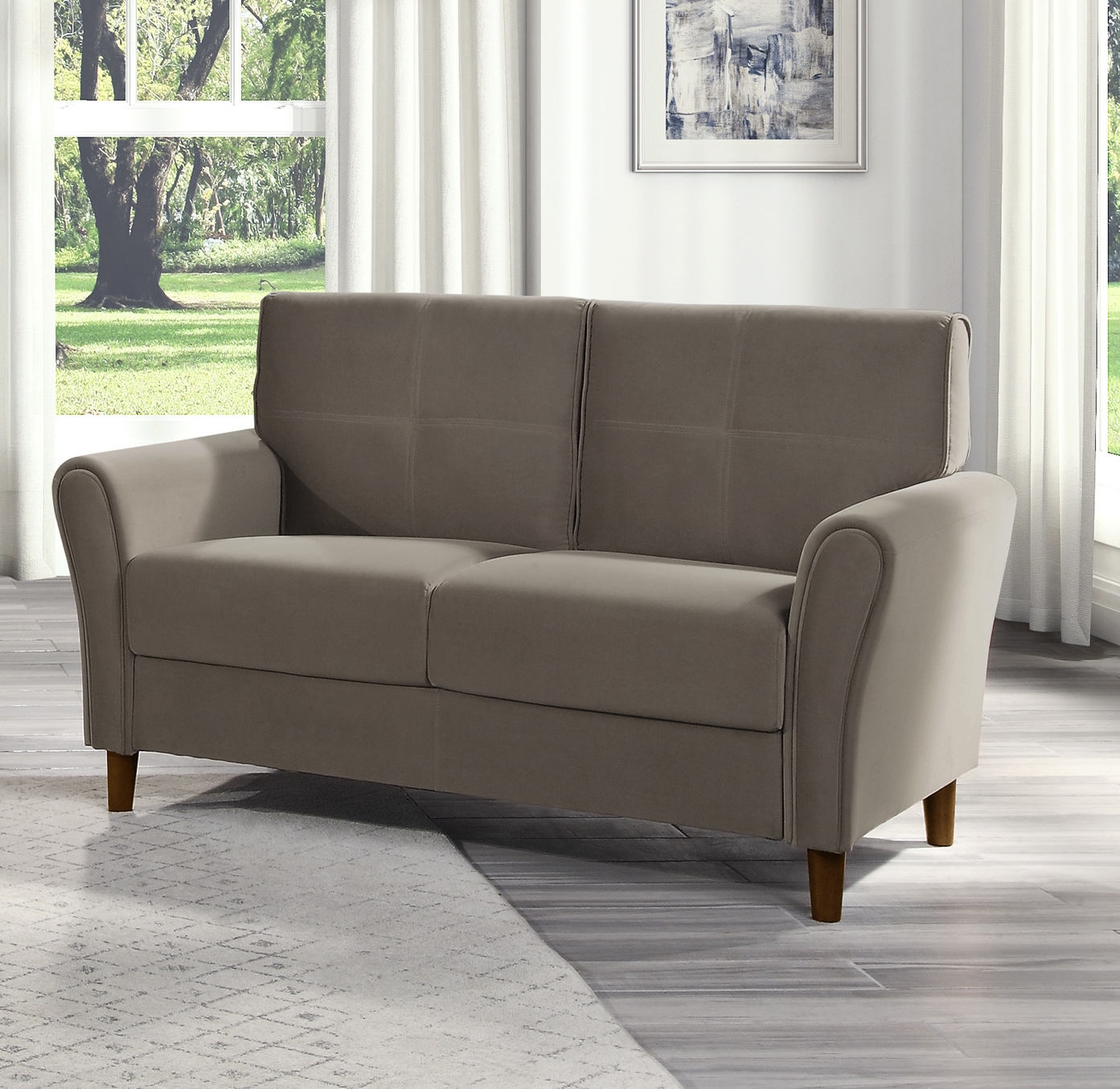 Dunleith Velvet Loveseat
