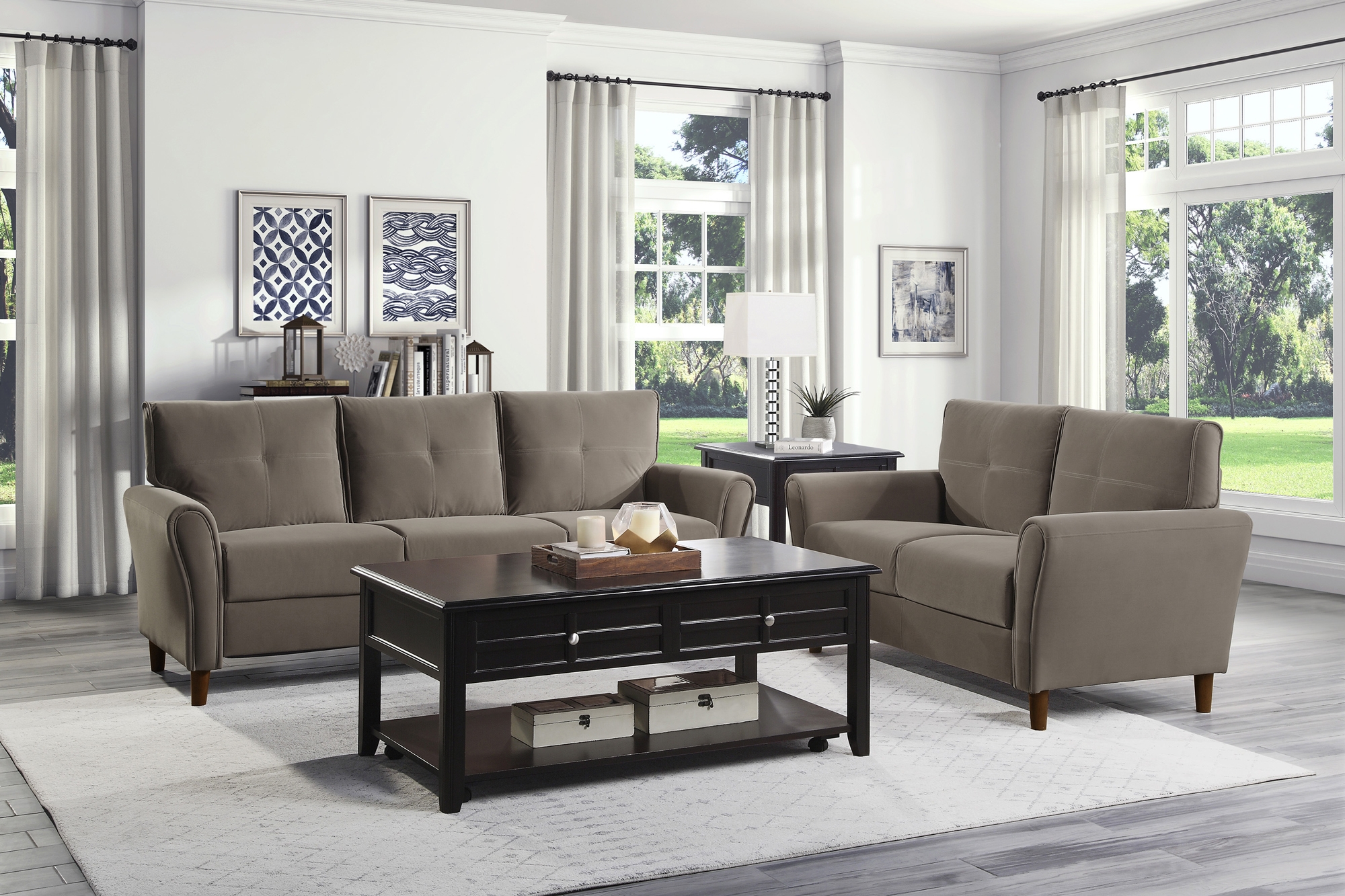 Dunleith Velvet Living Room Set