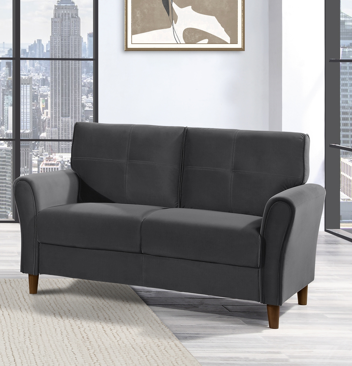 Dunleith Velvet Loveseat