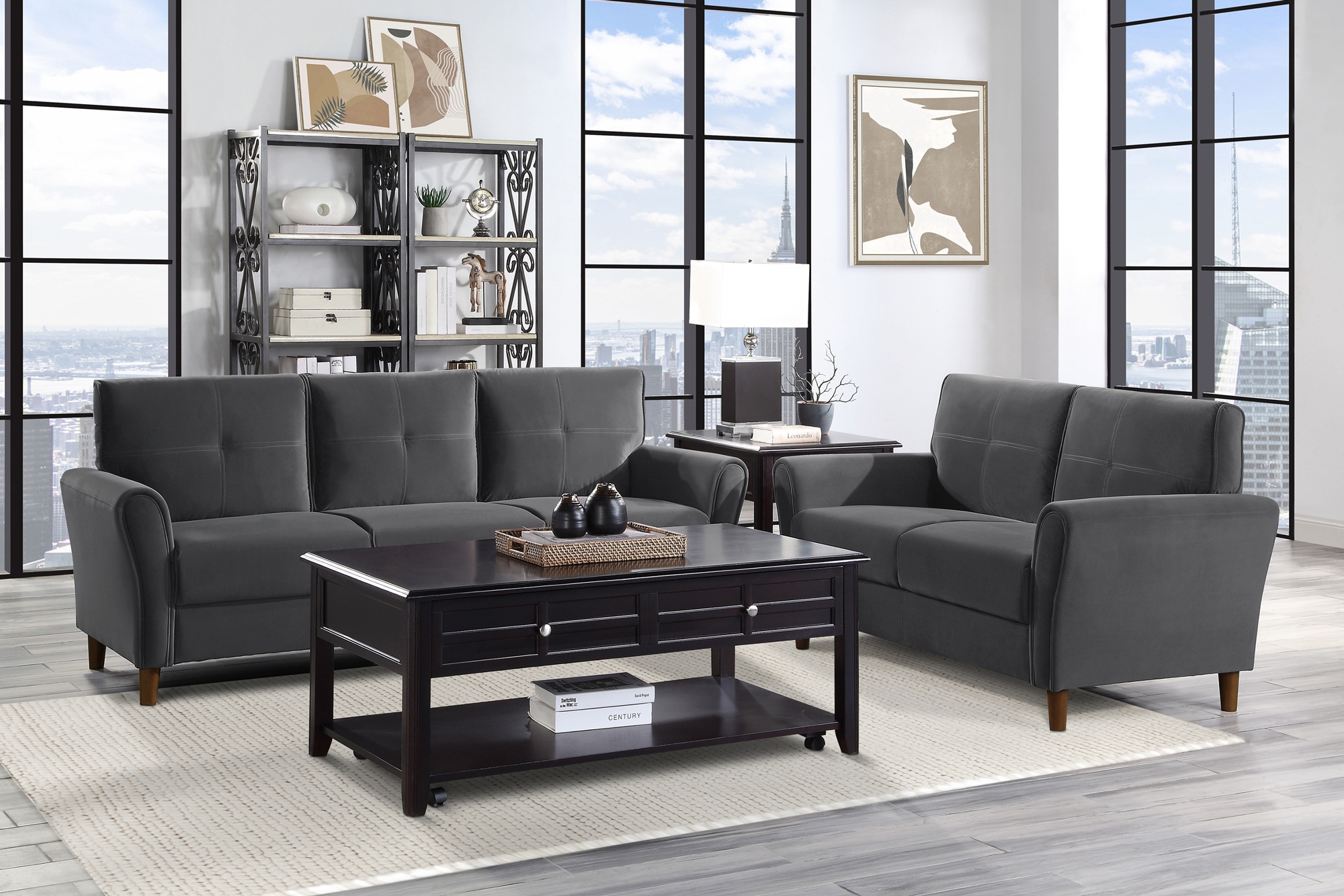 Dunleith Velvet Living Room Set