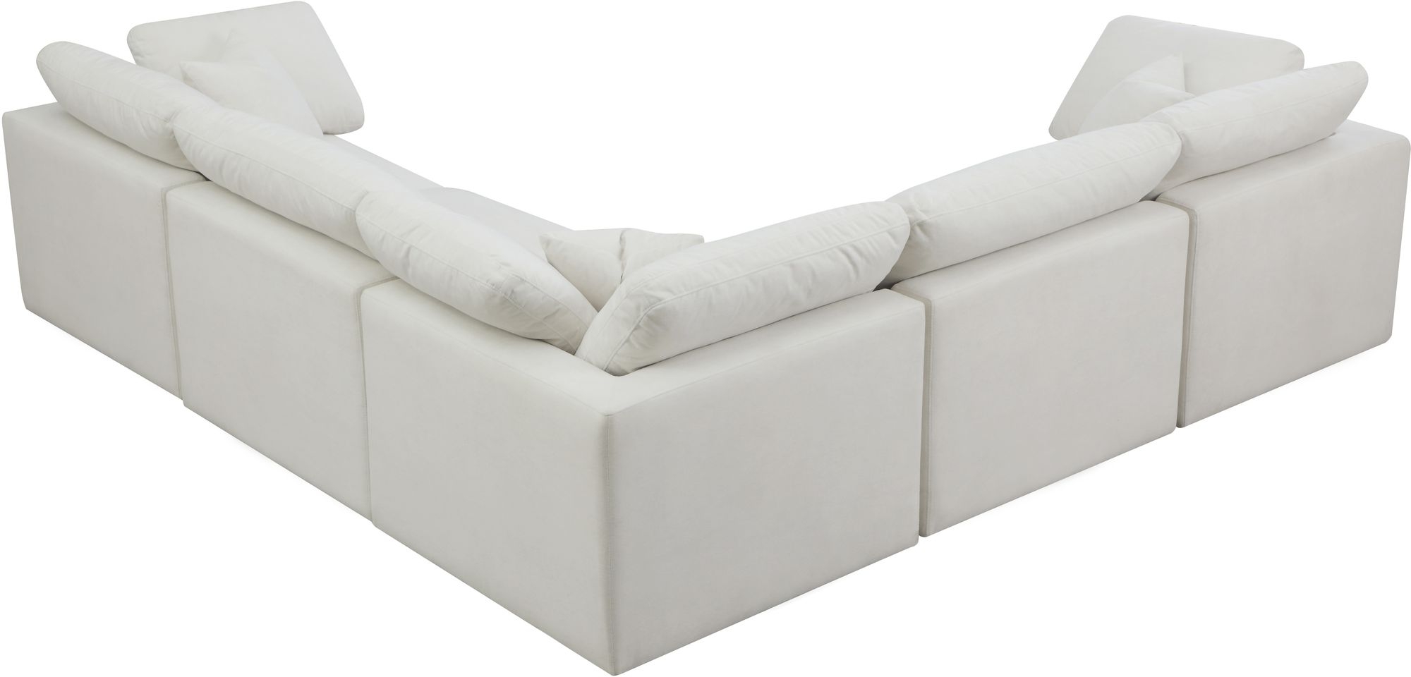 Plush 105" 5-Piece Velvet Standard Comfort Modular Sectional