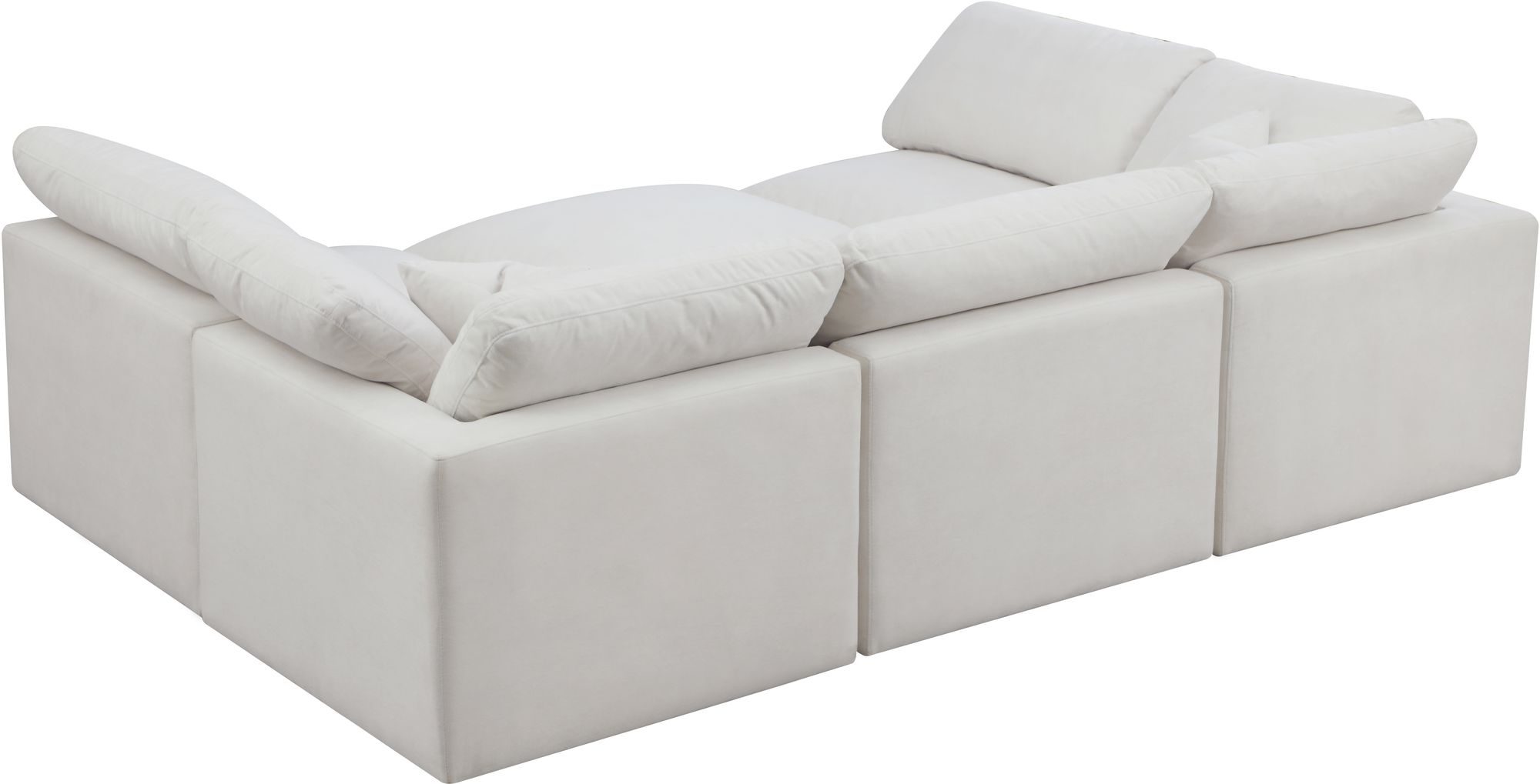 Plush 105" 6-Piece Velvet Standard Comfort Modular Sectional