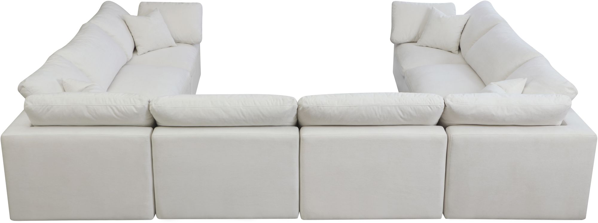 Plush 140" 8-Piece Velvet Standard Comfort Modular Sectional