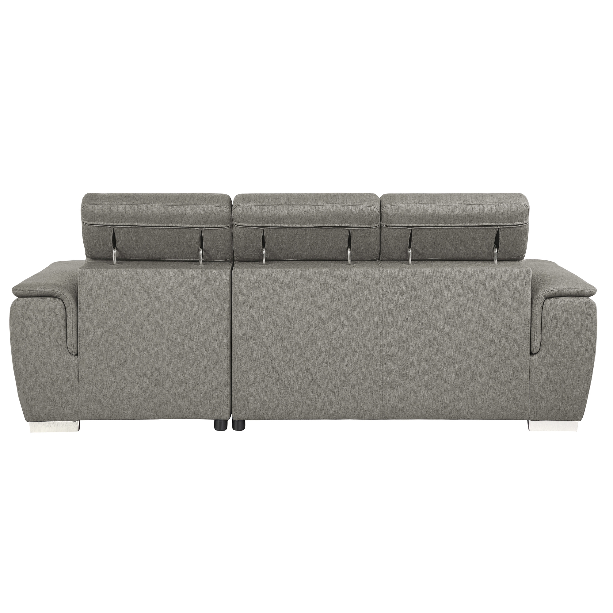 Berel Fabric 2-Piece Sectional with Pull-out Bed and Adjustable Headrests