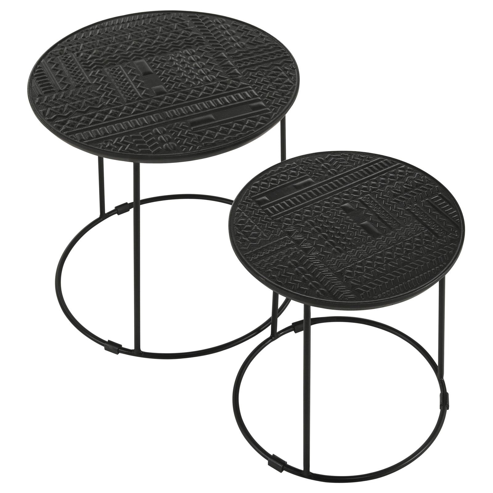 Loannis 2-piece Round Wood Nesting Table