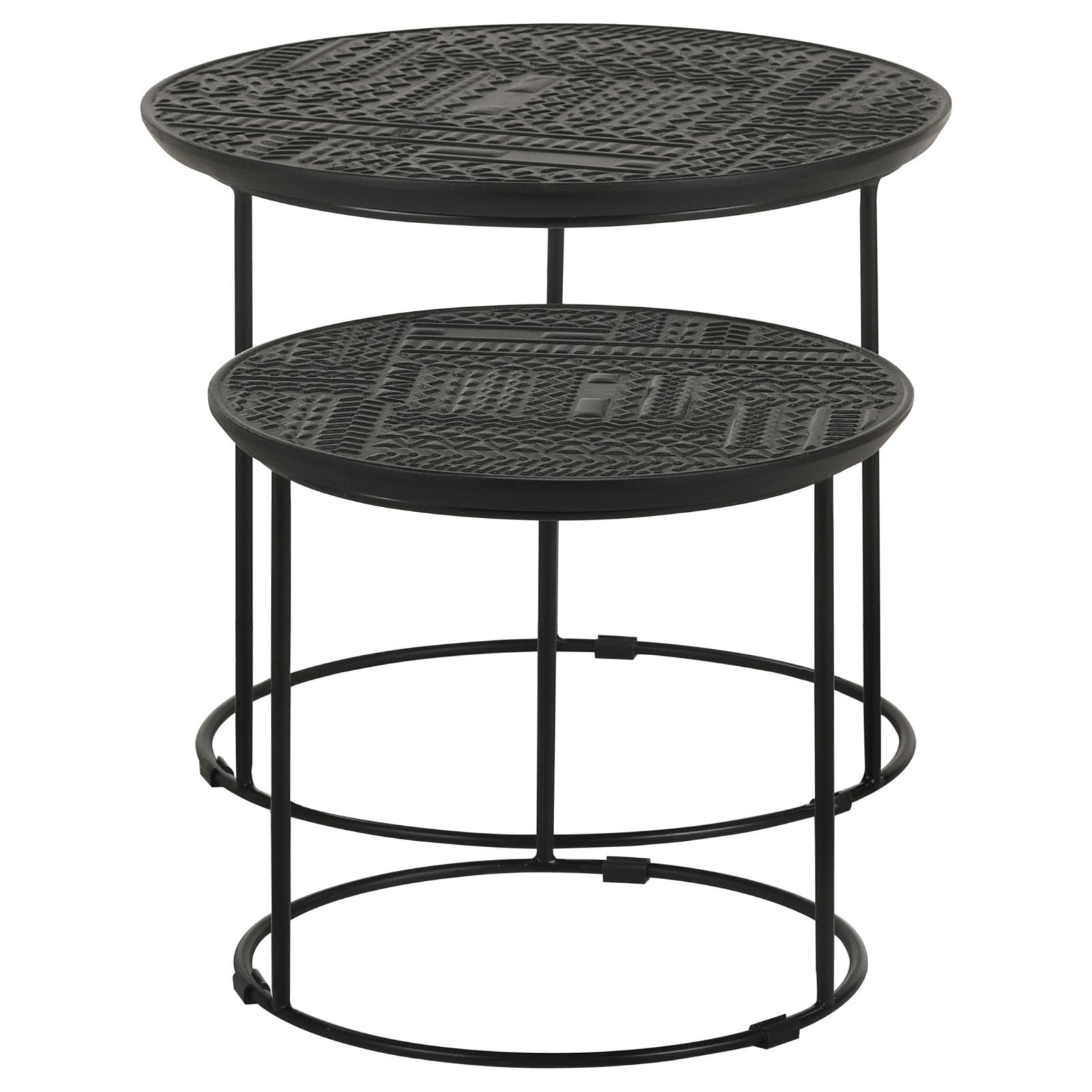 Loannis 2-piece Round Wood Nesting Table