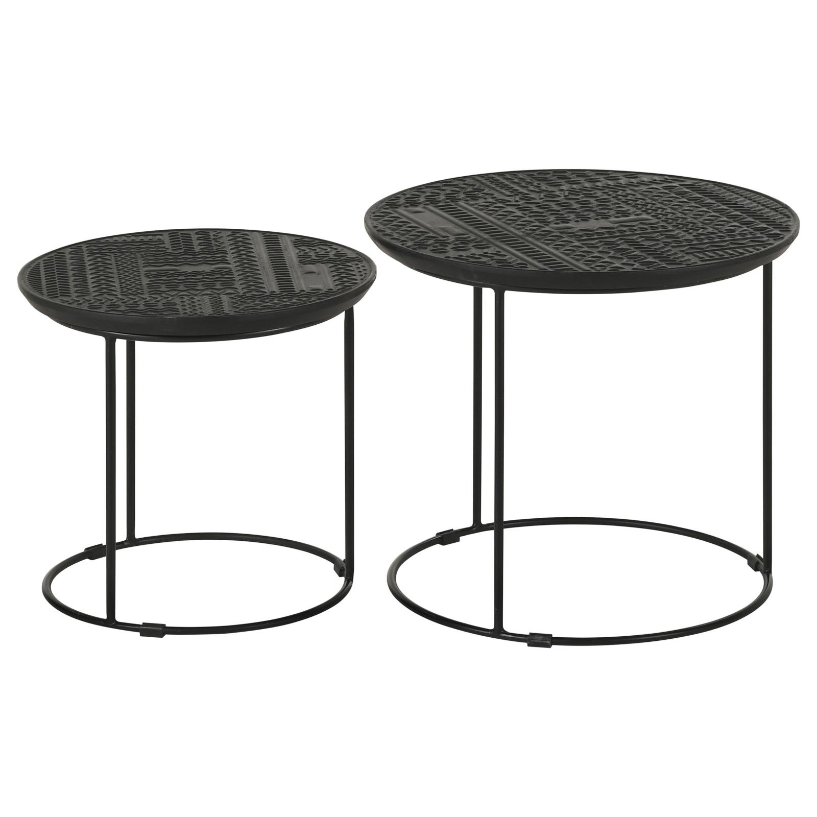 Loannis 2-piece Round Wood Nesting Table