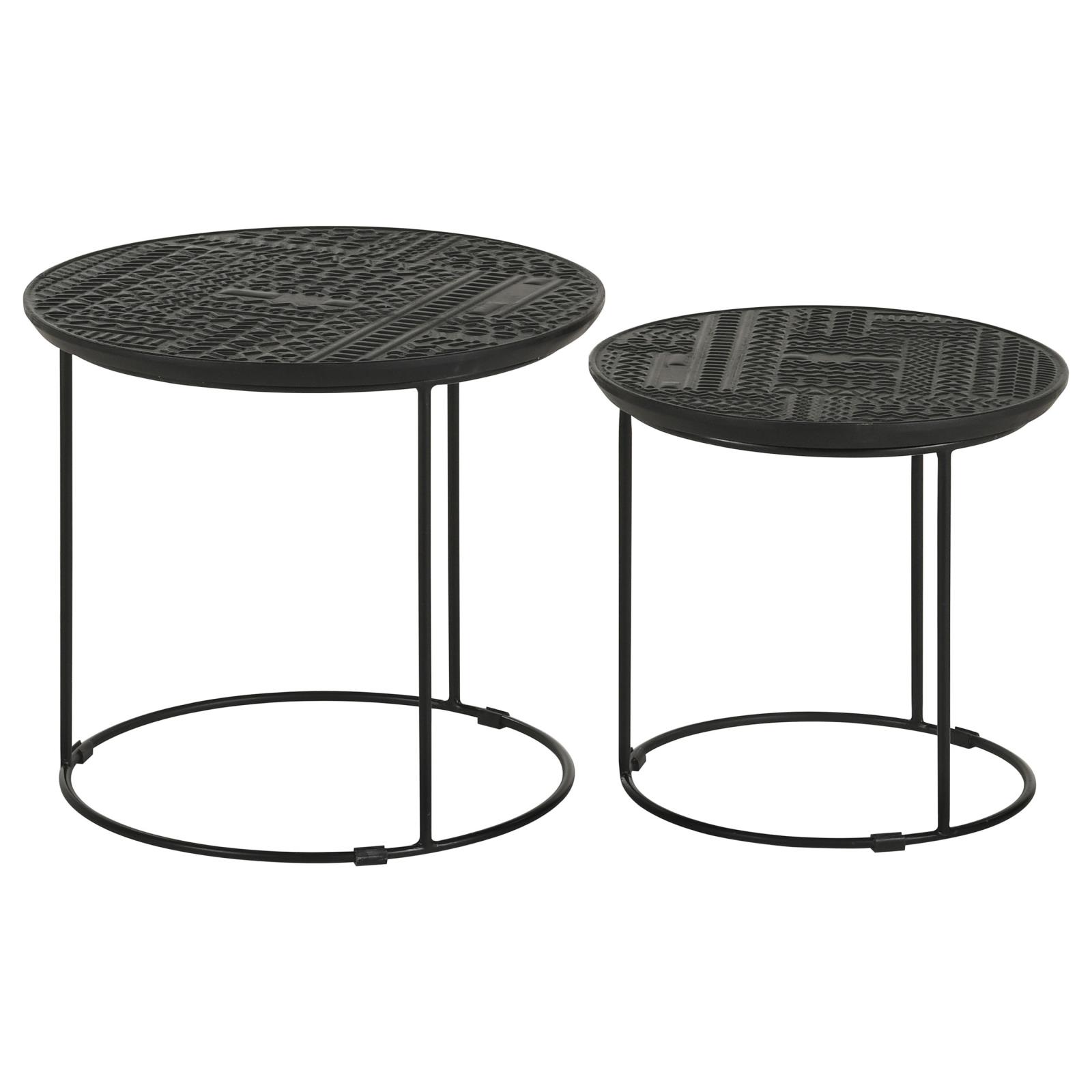 Loannis 2-piece Round Wood Nesting Table