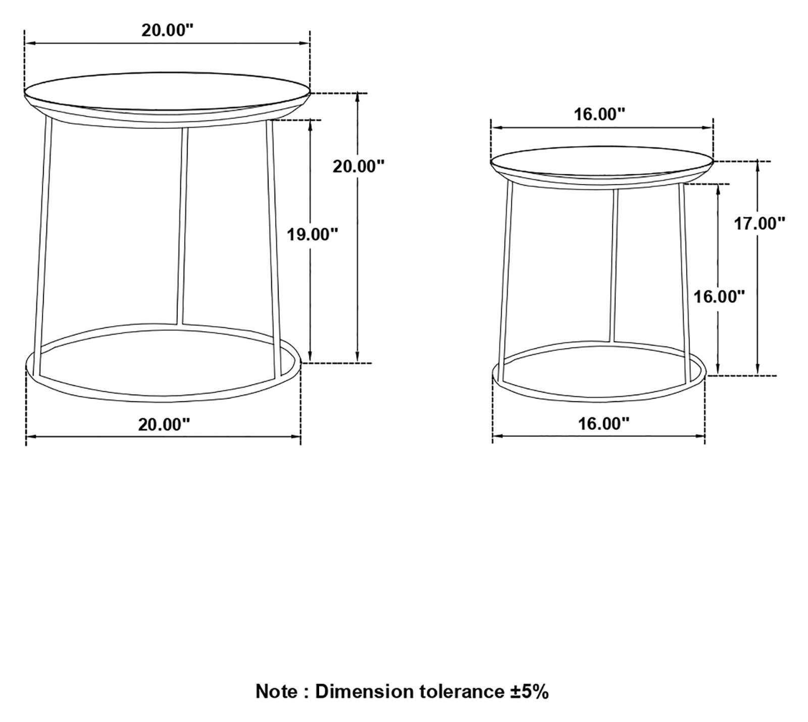Loannis 2-piece Round Wood Nesting Table