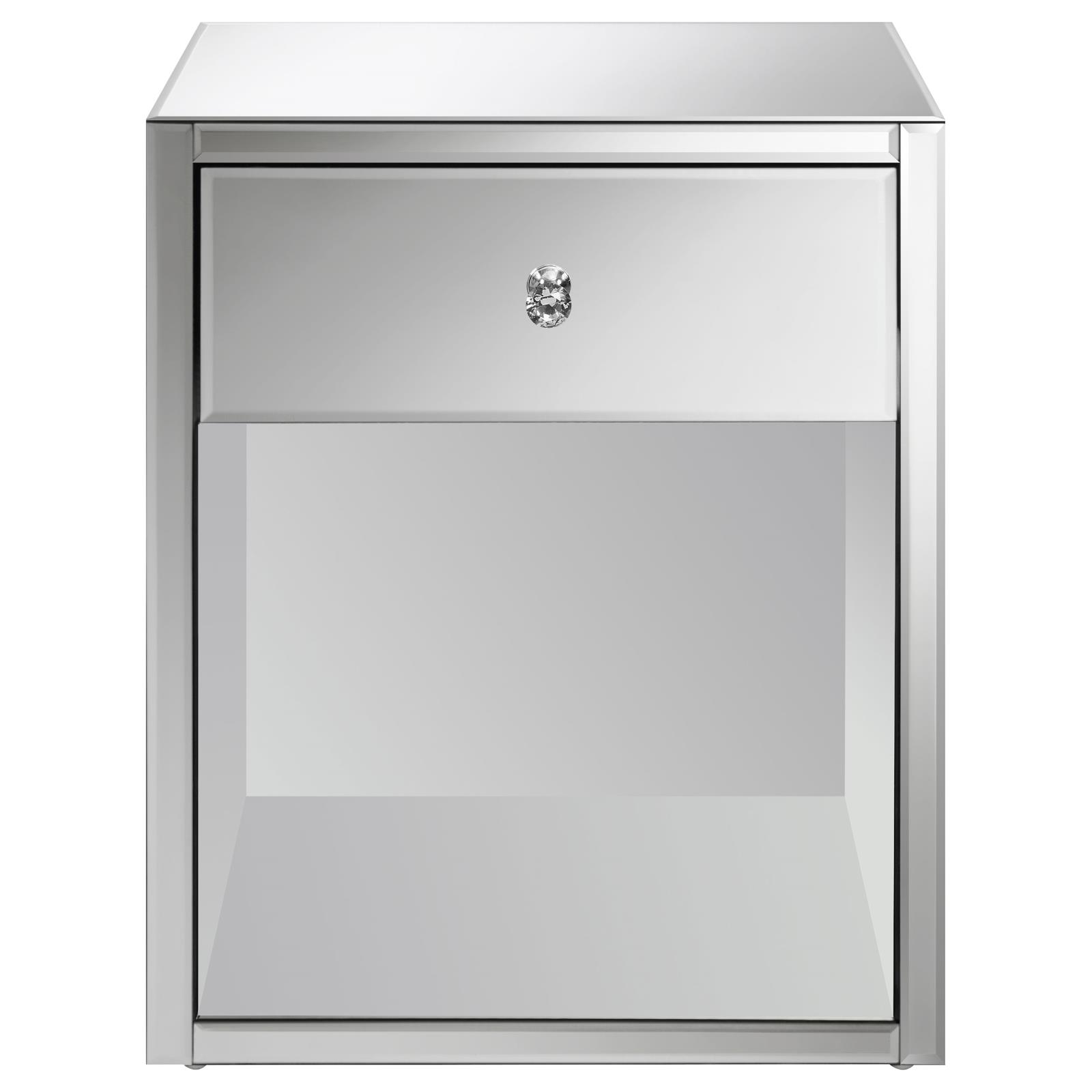 Coquette 1-drawer Rectangular Mirrored Accent Table