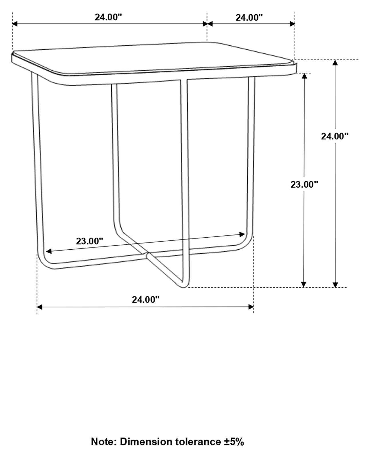 Elyna Square Marble Top Accent Table