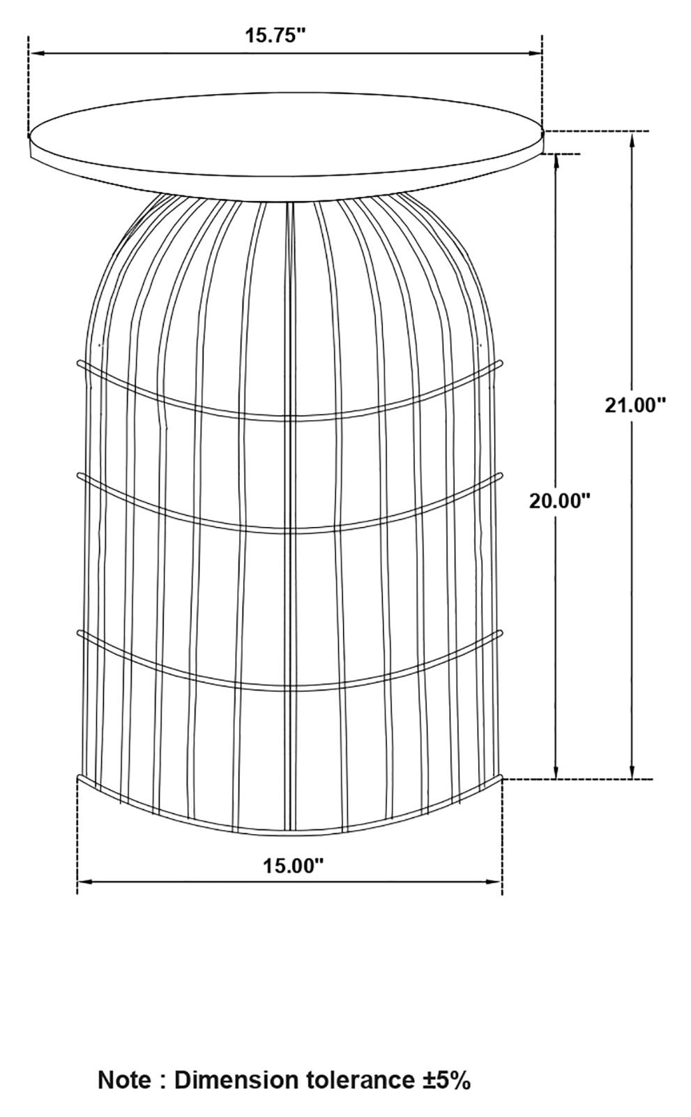 Bernardo Round Accent Table with Bird Cage Base