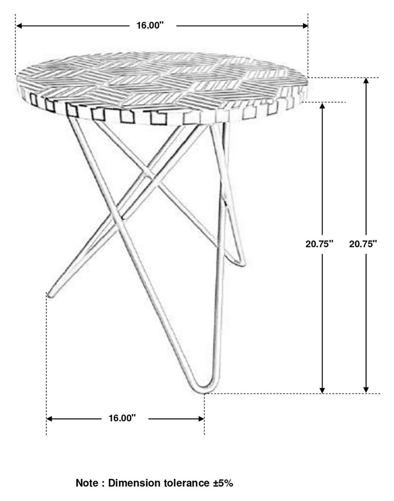 Xenia Round Accent Table with Hairpin Legs