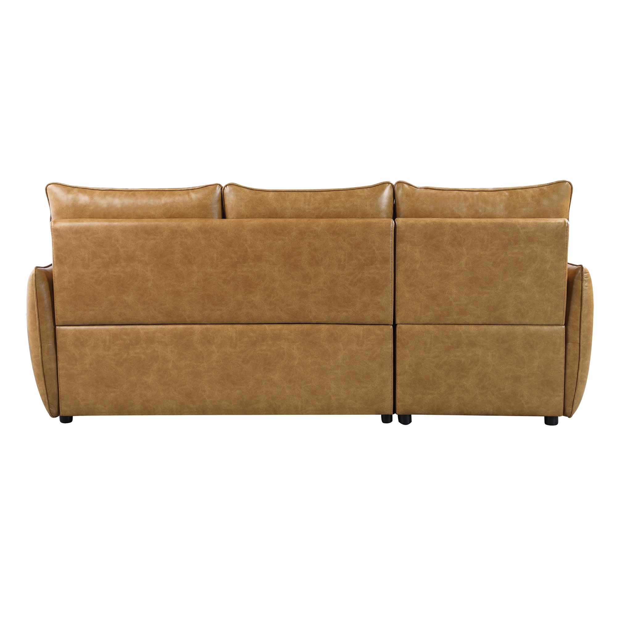 Delara Leatherette Reversible Sectional with Pull-out Bed and Hidden Storage