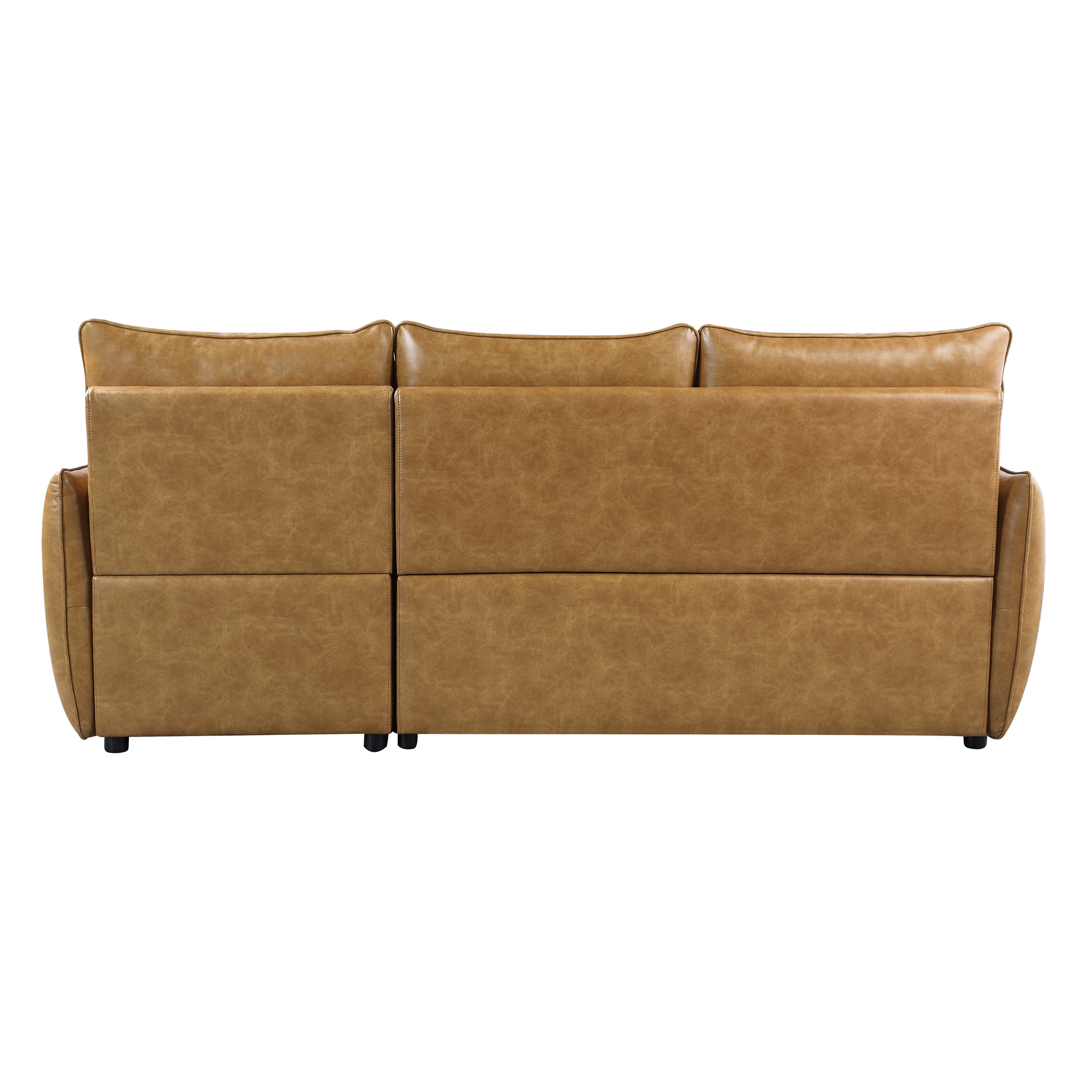 Delara Leatherette Reversible Sectional with Pull-out Bed and Hidden Storage
