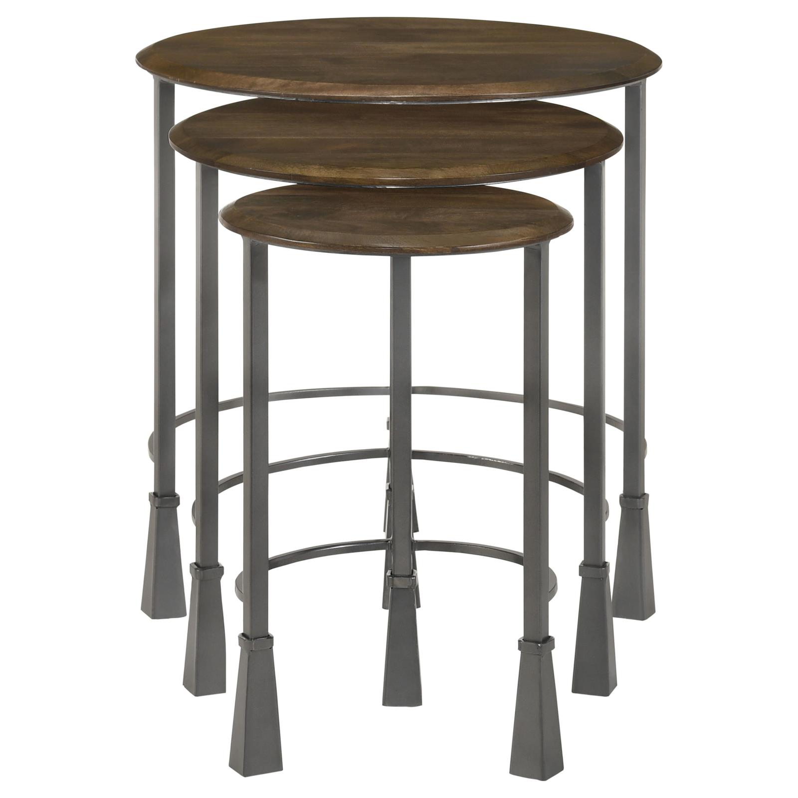 Deja 3-piece Round Wood Nesting Table