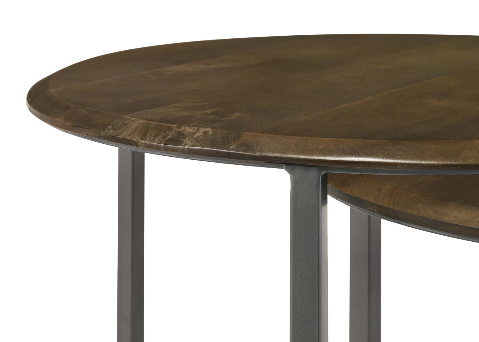Deja 3-piece Round Wood Nesting Table