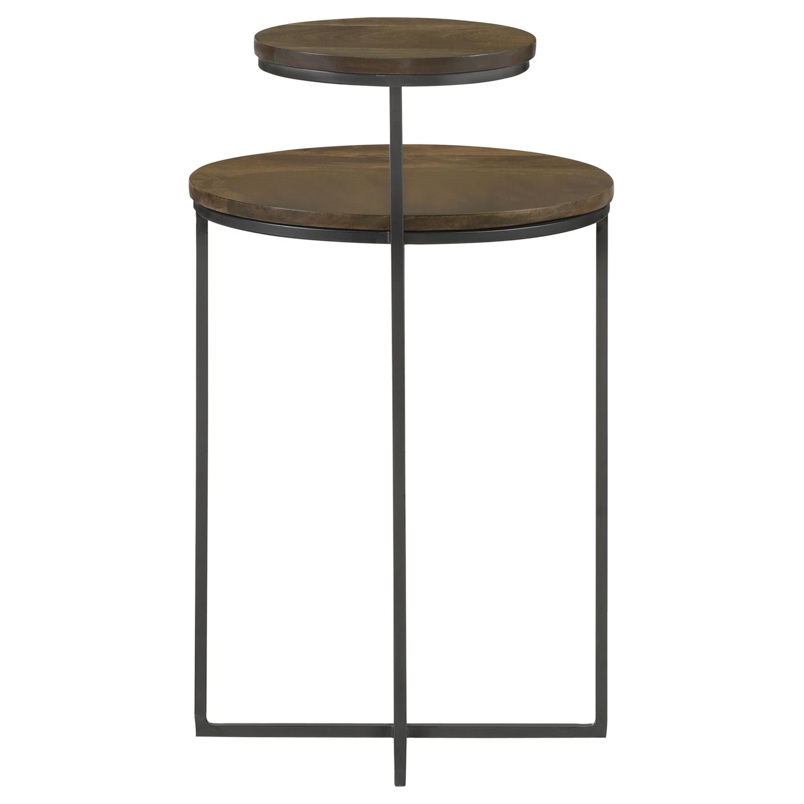 Yael Round Wood Accent Table