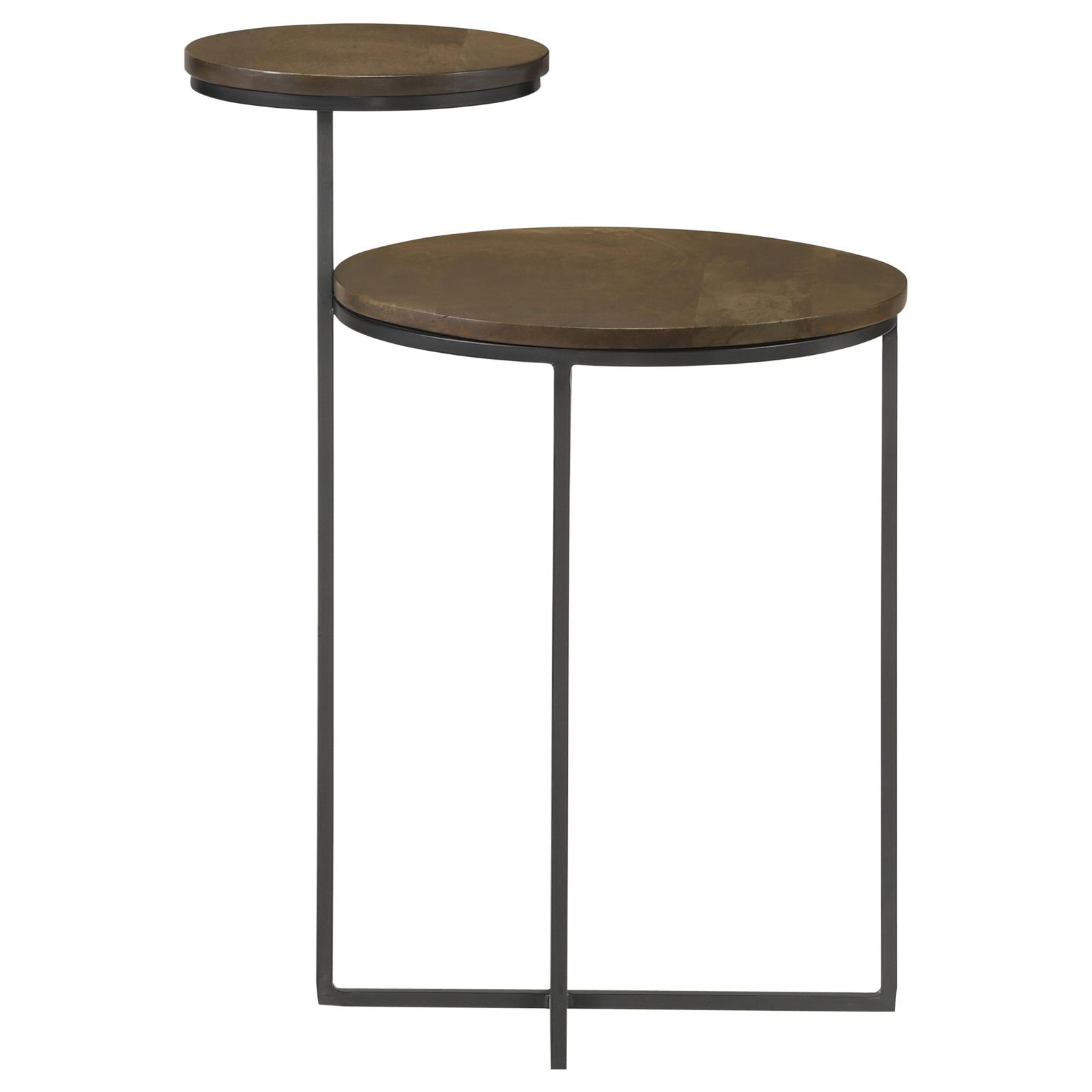 Yael Round Wood Accent Table