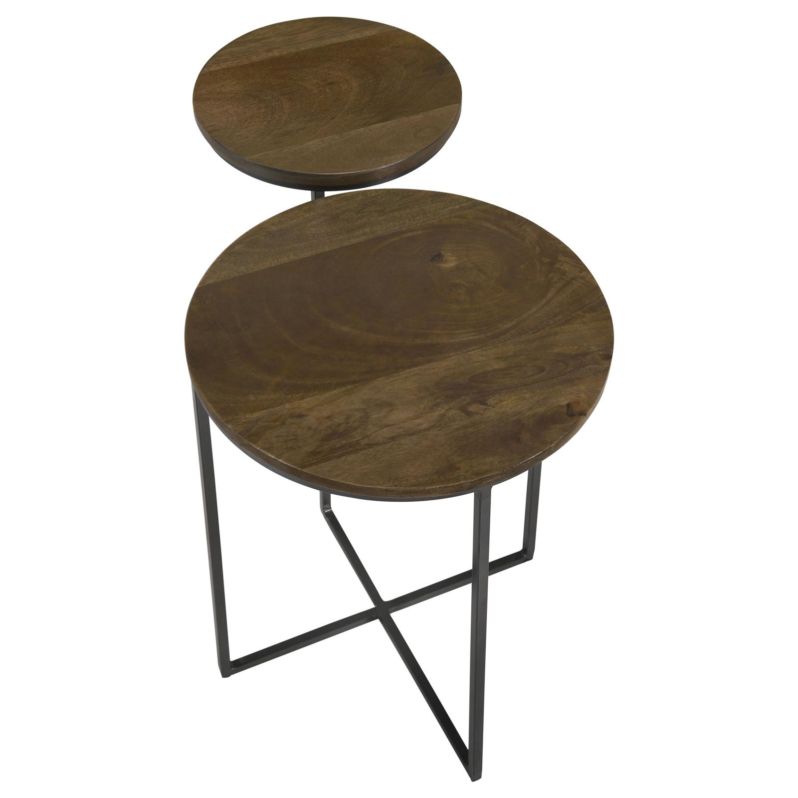 Yael Round Wood Accent Table