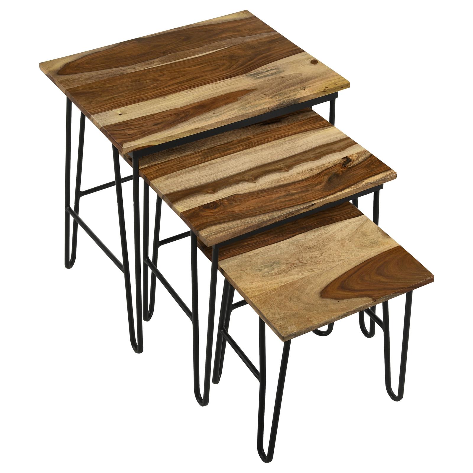 Nayeli 3-piece Nesting Table with Hairpin Legs
