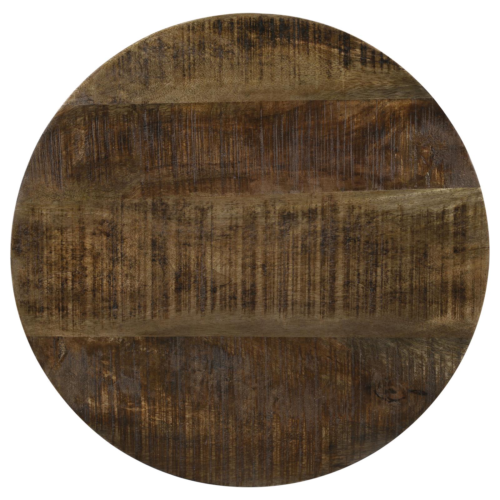 Aurora Round Accent Table with Drum Base
