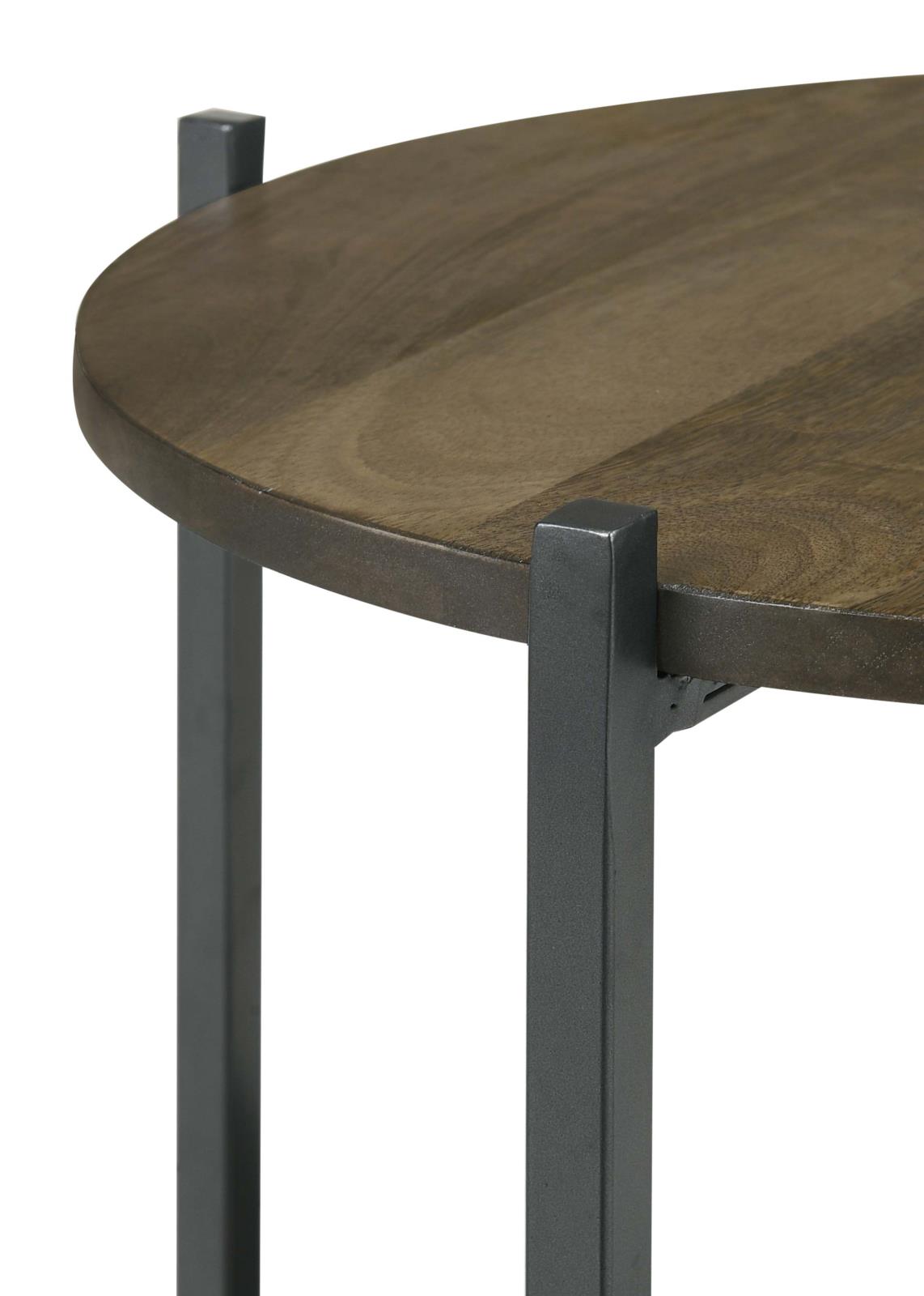 Axel Round Accent Table with Open Shelf