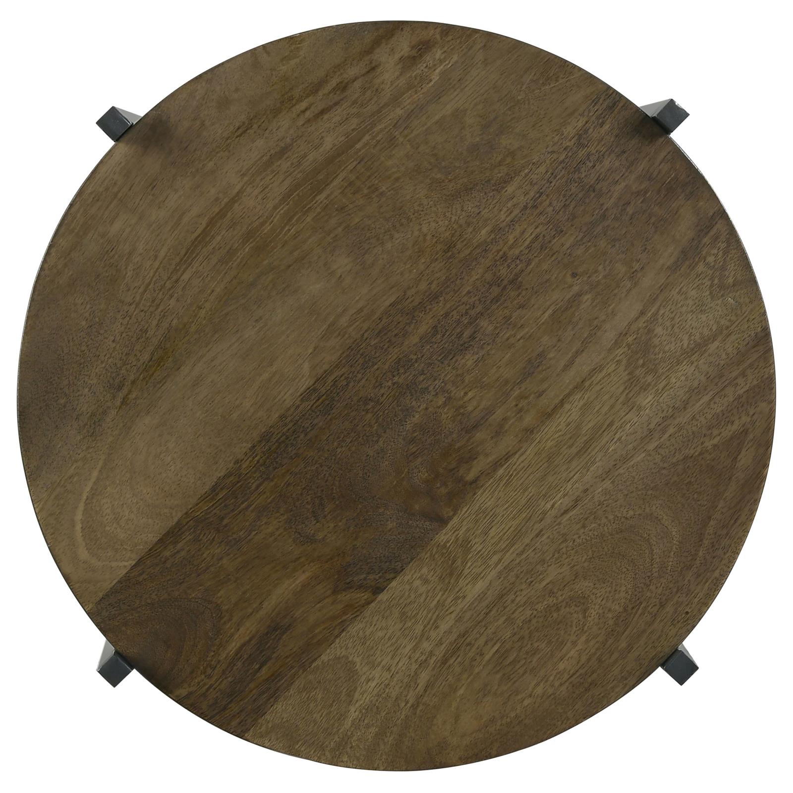 Axel Round Accent Table with Open Shelf