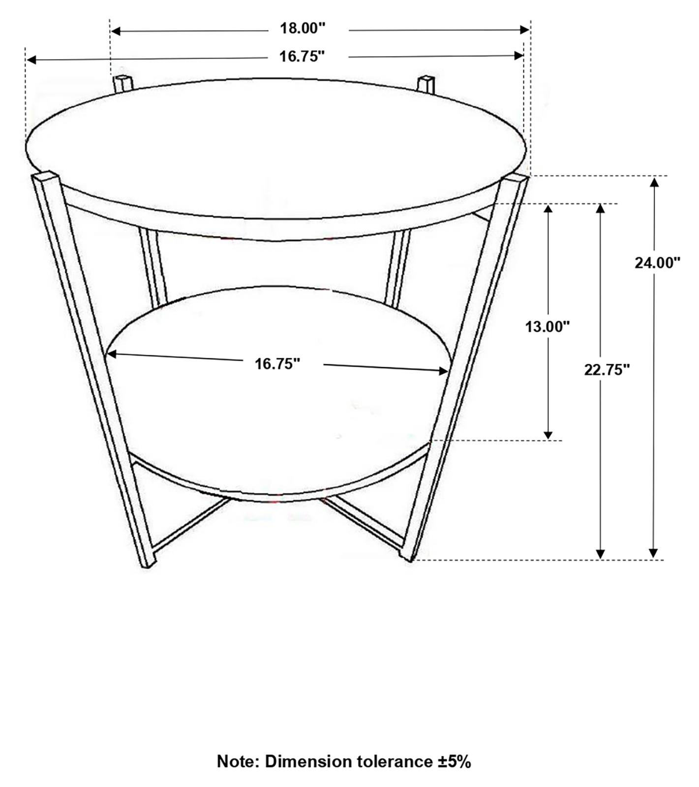 Axel Round Accent Table with Open Shelf