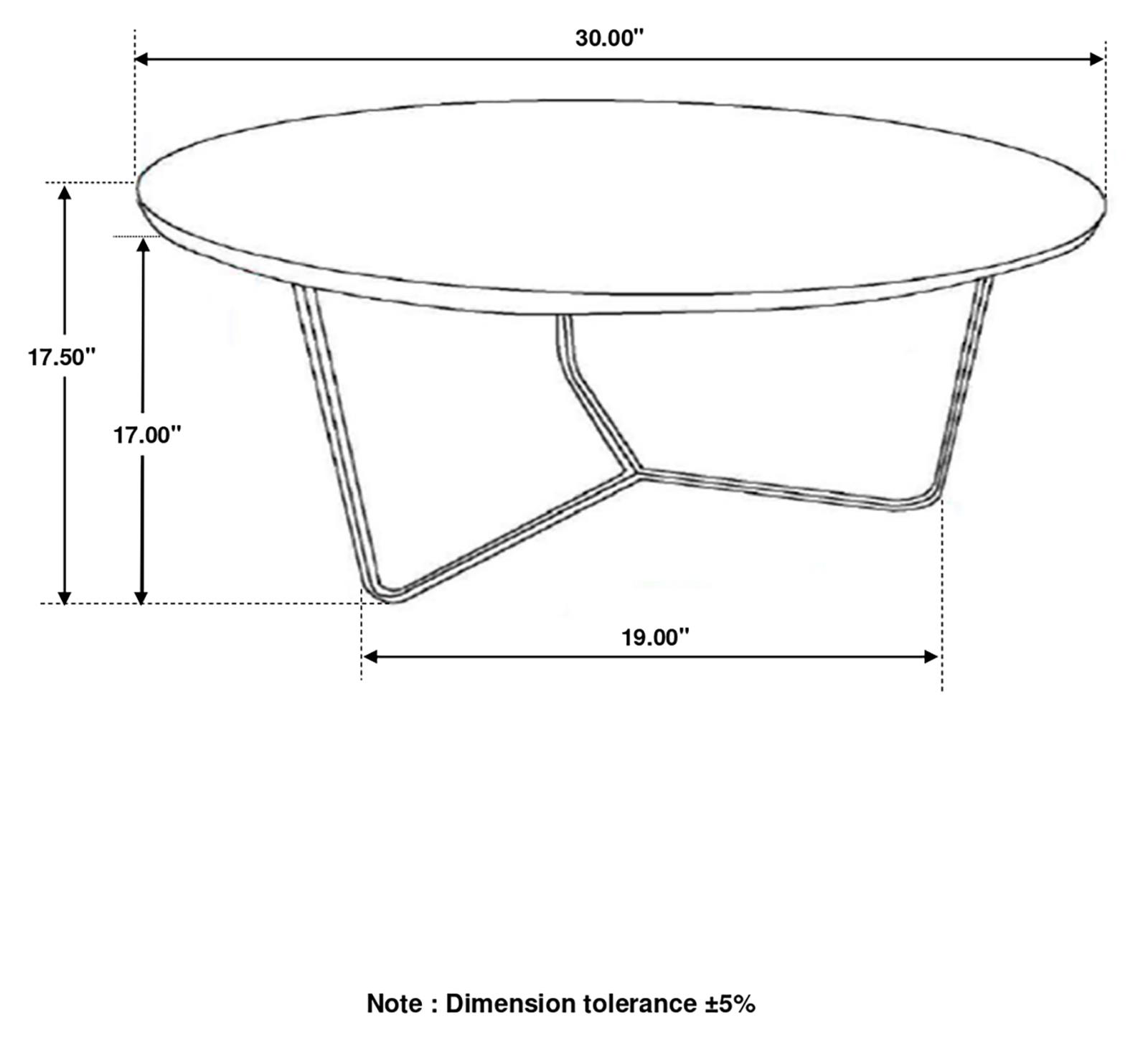 Yaritza Round Wood Accent Table with Triangle Wire Base